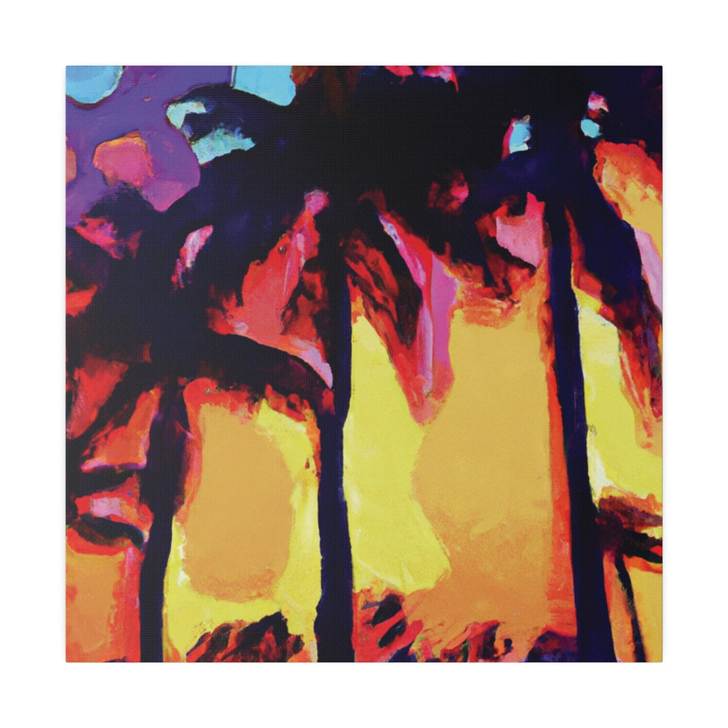 7278A - Miami Beach Sunset Painting Print | Miami | Beach | Sunset | Poster | Home Decor | Wall Art | Canvas