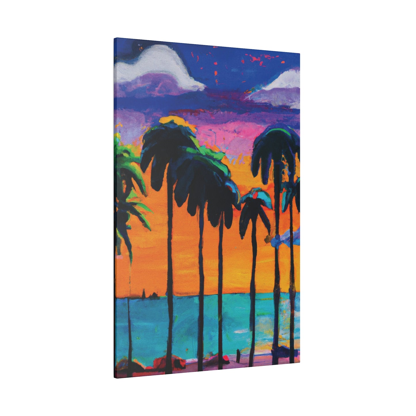 9331M - Miami Beach Sunset Painting Print | Miami | Beach | Sunset | Poster | Home Decor | Wall Art | Canvas