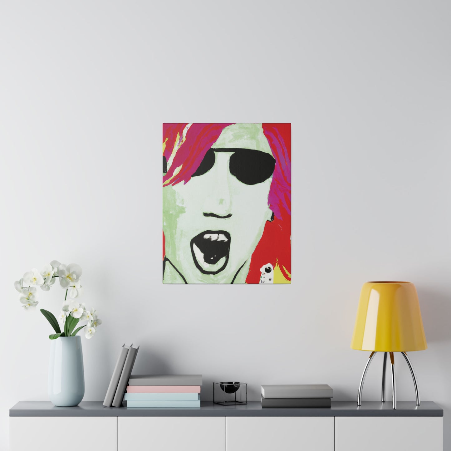 4662J - Rockstar Painting Print | Face | Abstract | Poster | Home Decor | Wall Art | Music Art | Canvas