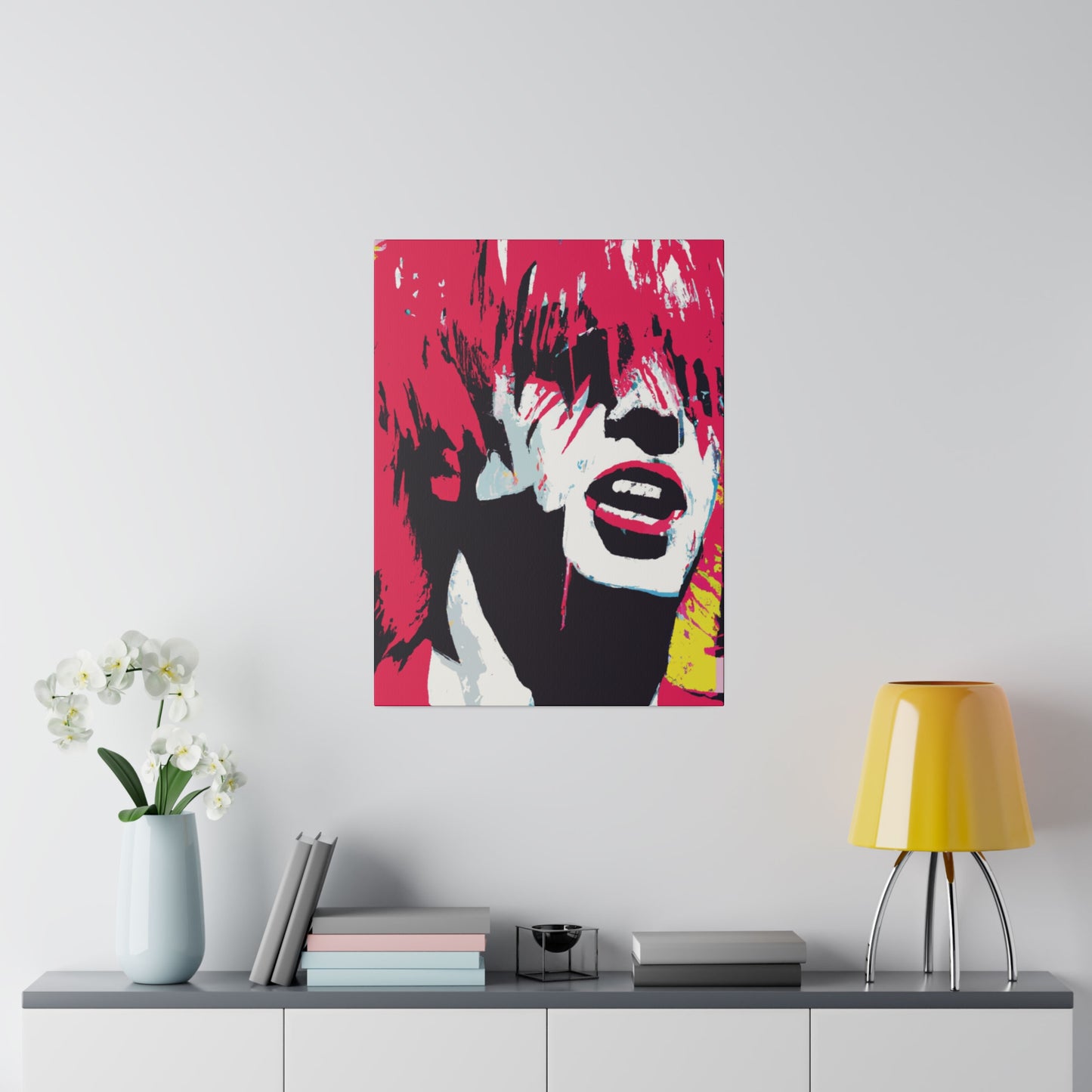 8269P - Rockstar Painting Print | Face | Abstract | Poster | Home Decor | Wall Art | Music Art | Canvas