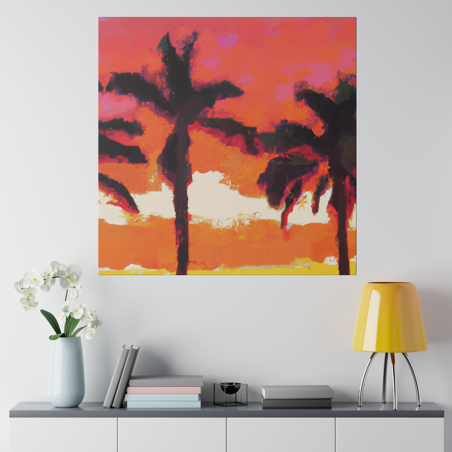 9356P - Miami Beach Sunset Painting Print | Miami | Beach | Sunset | Poster | Home Decor | Wall Art | Canvas