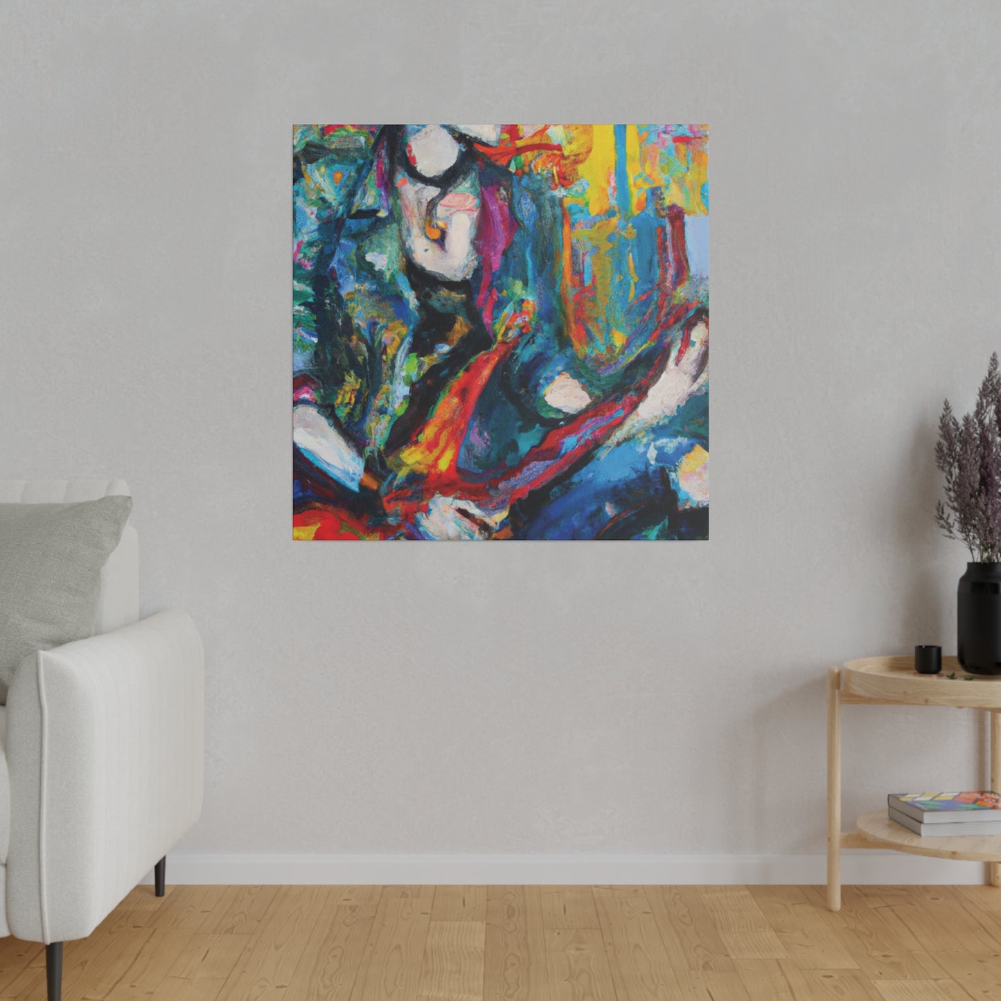 3497T - Rockstar Oil Painting Style Print | Poster | Home Decor | Wall Art | Music Art | Canvas