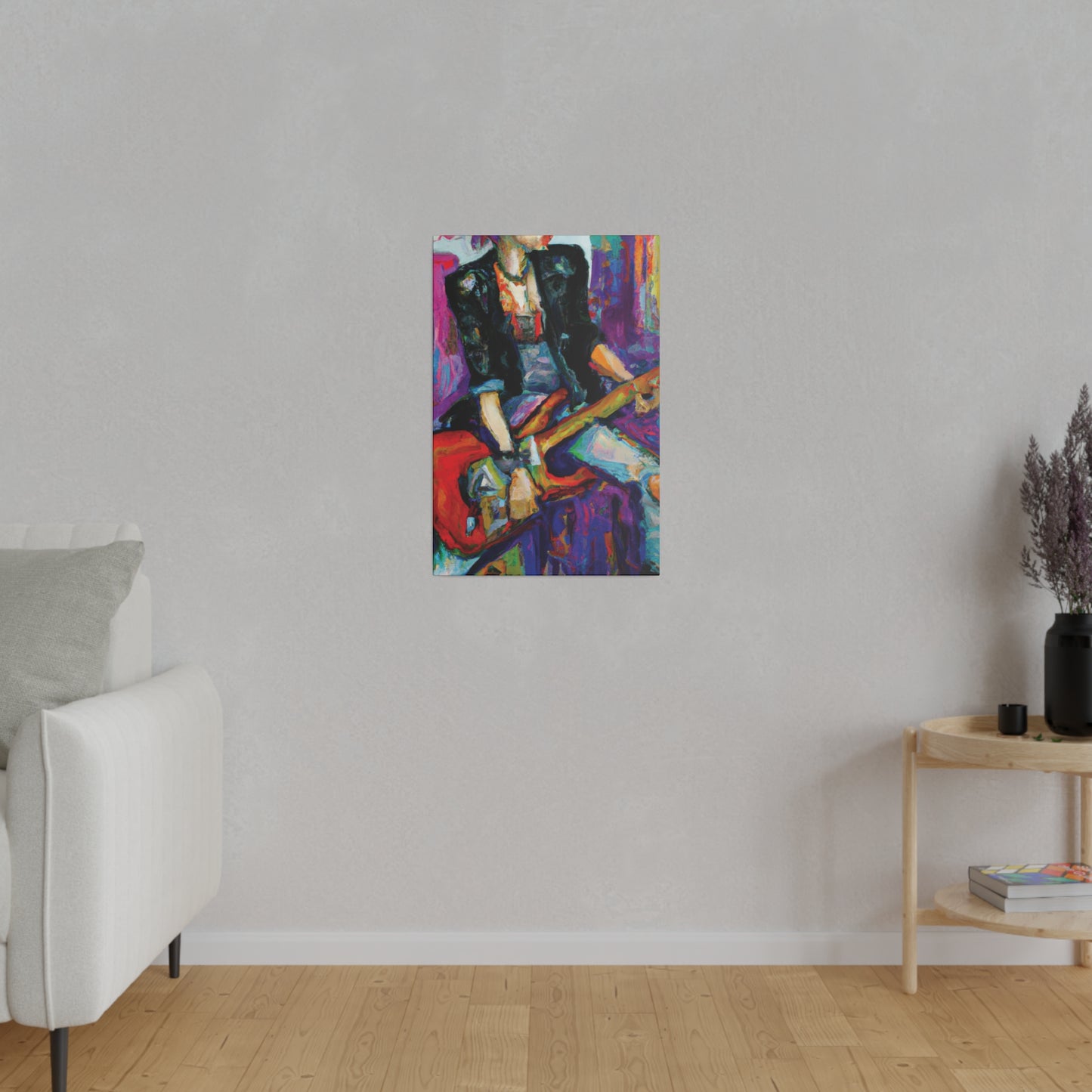 6268K - Rockstar Oil Painting Style Print | Poster | Home Decor | Wall Art | Music Art | Canvas