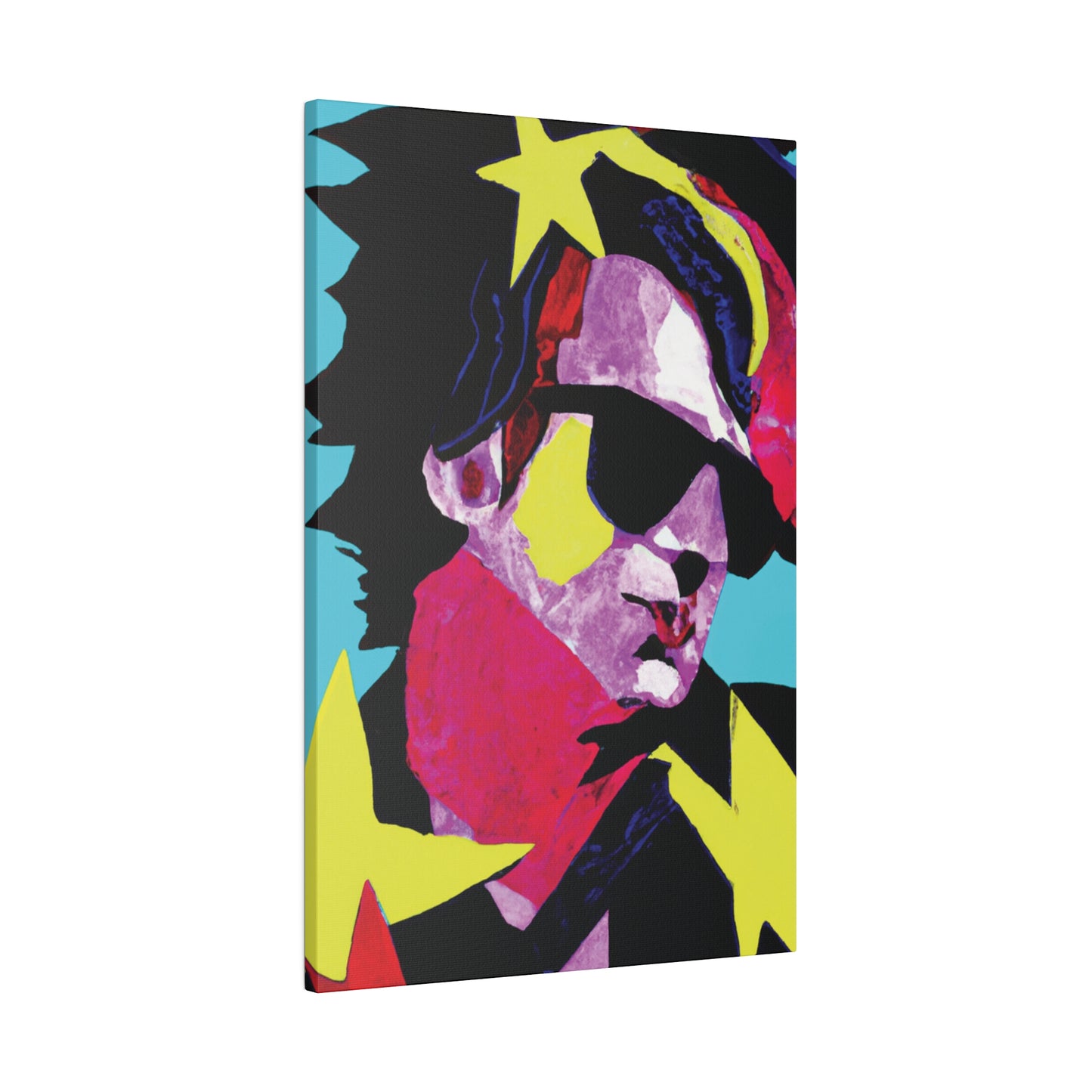 6749z - Rockstar Painting Print | Face | Abstract | Poster | Home Decor | Wall Art | Music Art | Canvas