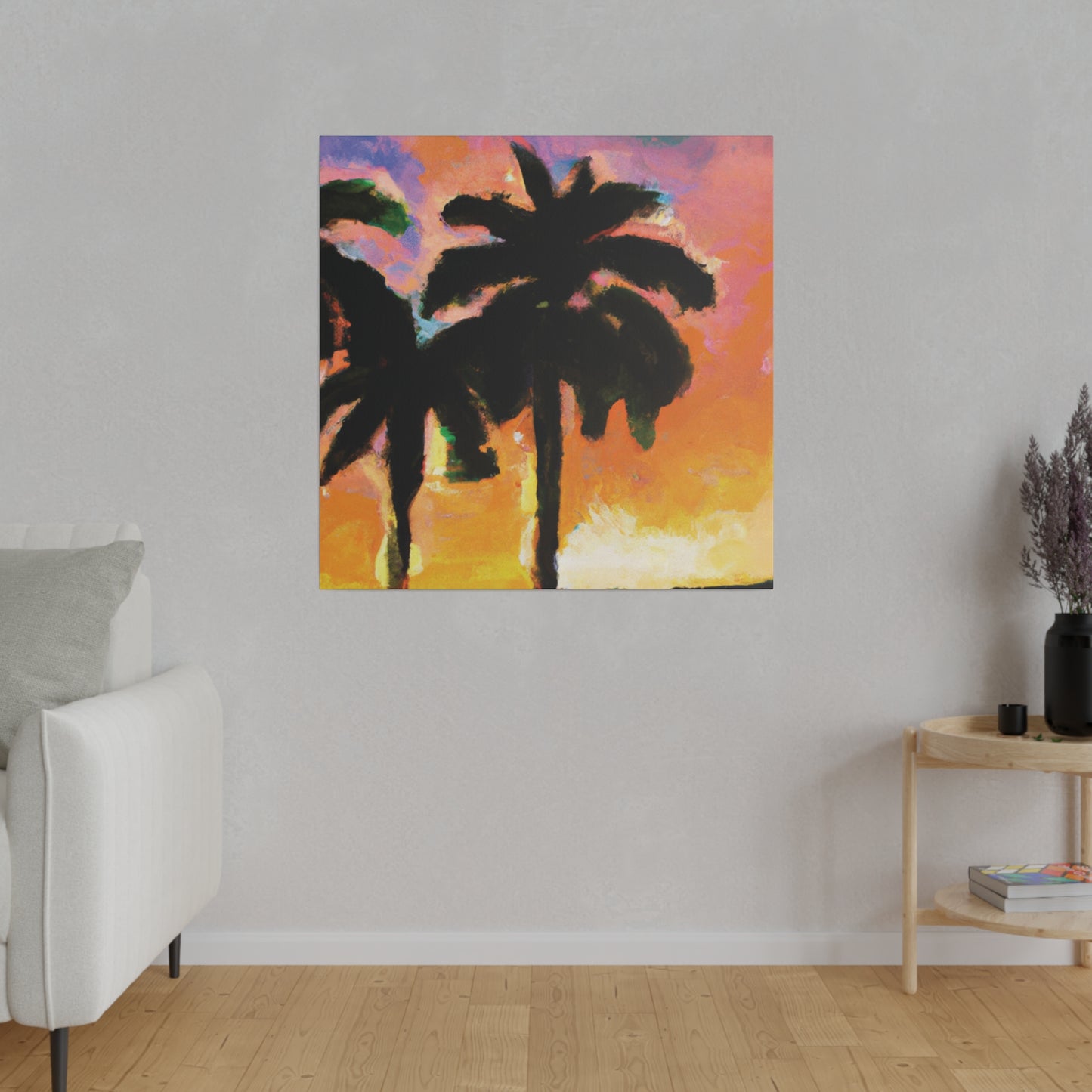 1532W - Miami Beach Sunset Painting Print | Miami | Beach | Sunset | Poster | Home Decor | Wall Art | Canvas