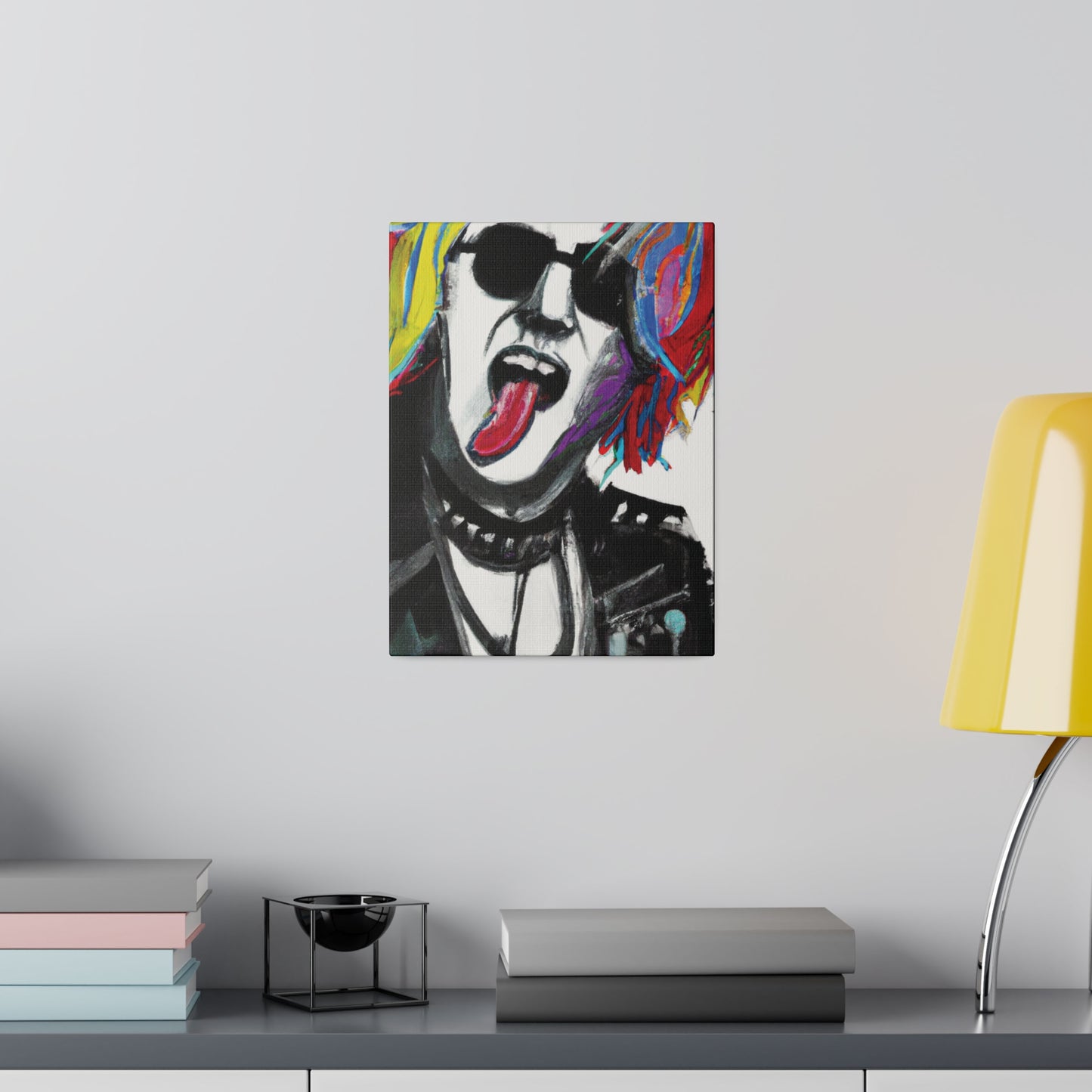 5679K - Rockstar Painting Print | Face | Abstract | Poster | Home Decor | Wall Art | Music Art | Canvas