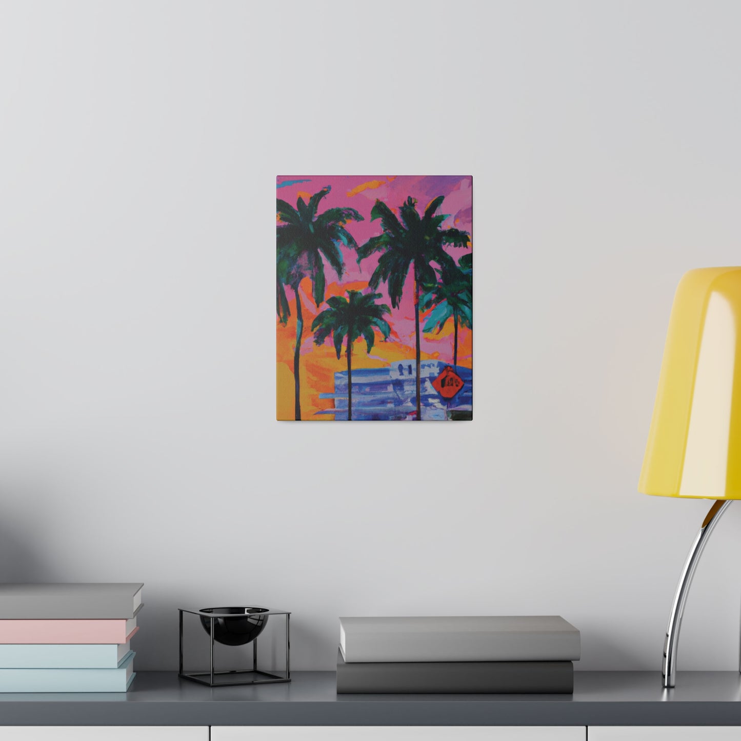 5487P - Miami Beach Sunset Painting Print | Miami | Beach | Sunset | Poster | Home Decor | Wall Art | Canvas