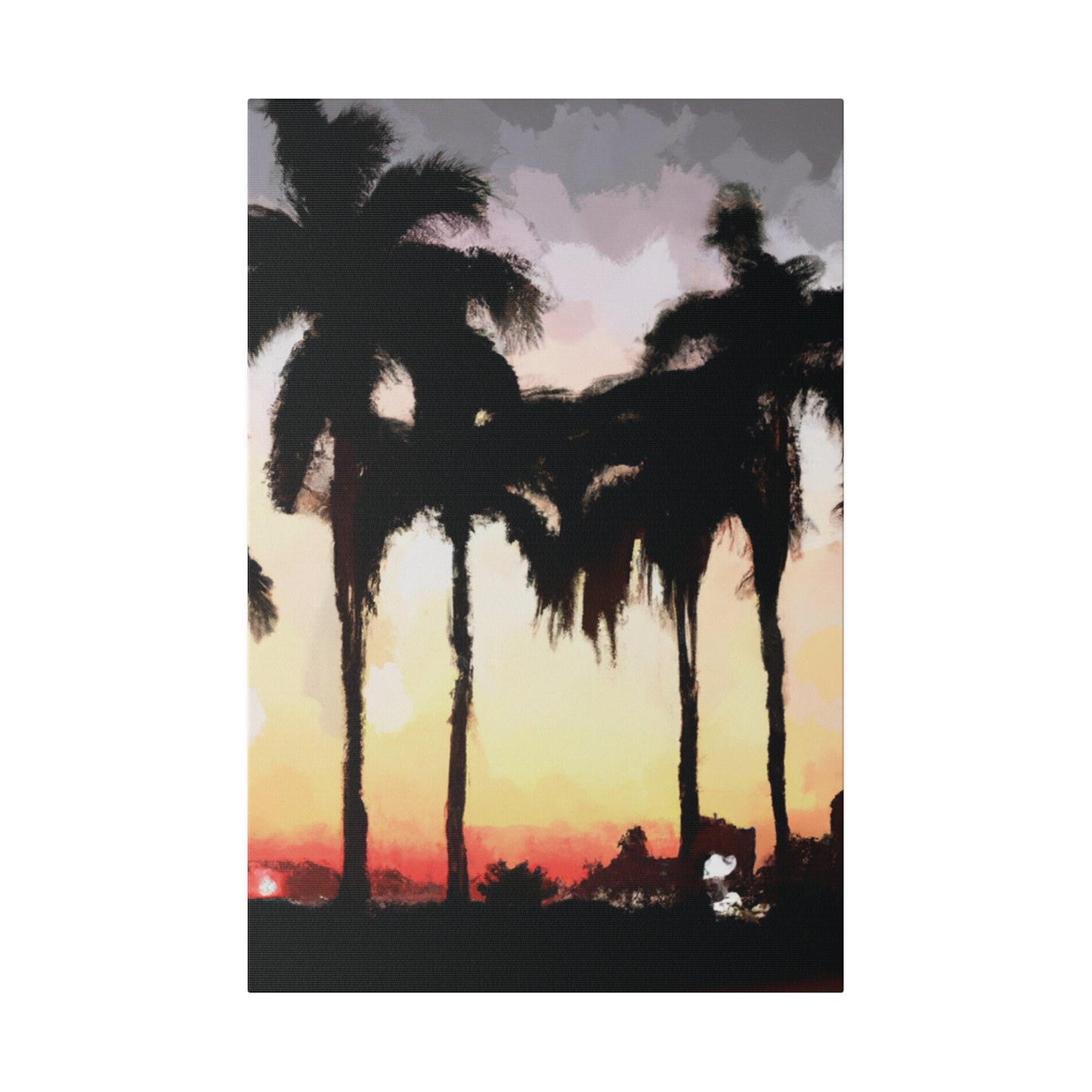 4763J - Miami Beach Sunset Painting Print | Miami | Beach | Sunset | Poster | Home Decor | Wall Art | Canvas