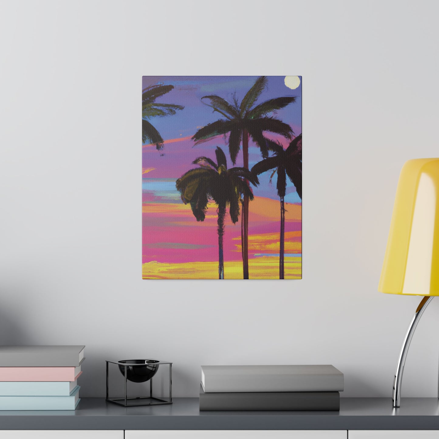 4360Y - Miami Beach Sunset Painting Print | Miami | Beach | Sunset | Poster | Home Decor | Wall Art | Canvas