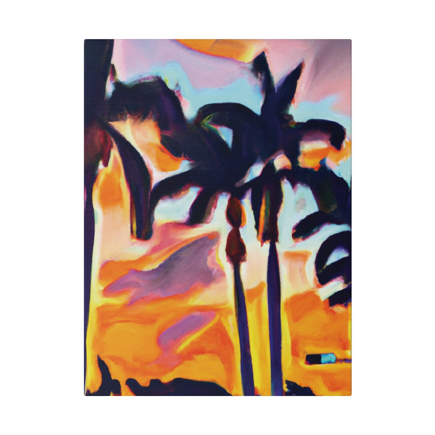 9435K - Miami Beach Sunset Painting Print | Miami | Beach | Sunset | Poster | Home Decor | Wall Art | Canvas