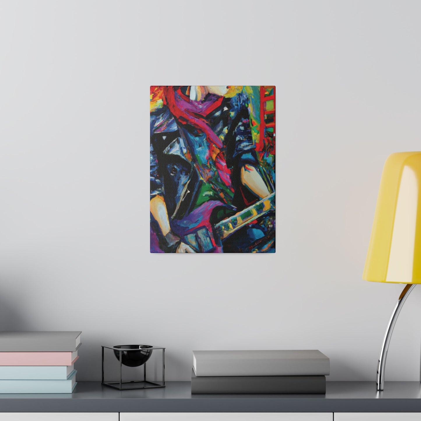 9413L - Rockstar Oil Painting Style Print | Poster | Home Decor | Wall Art | Music Art | Canvas