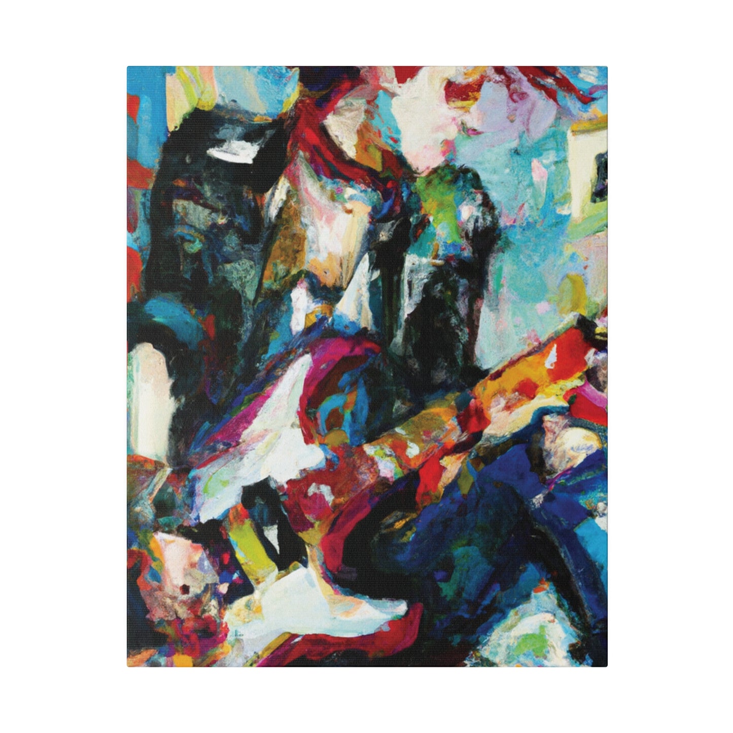 3767O - Rockstar Oil Painting Style Print | Poster | Home Decor | Wall Art | Music Art | Canvas