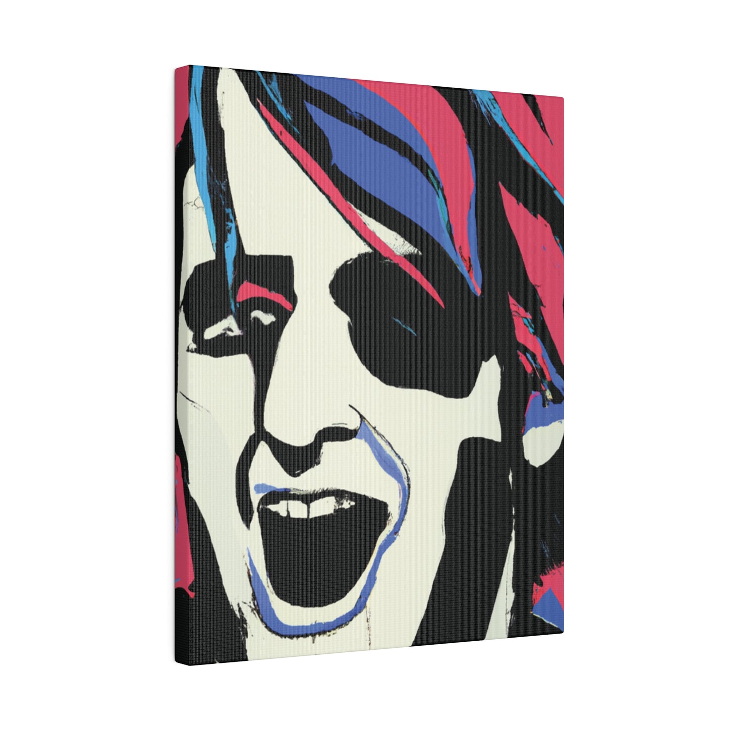 4318K - Rockstar Painting Print | Face | Abstract | Poster | Home Decor | Wall Art | Music Art | Canvas