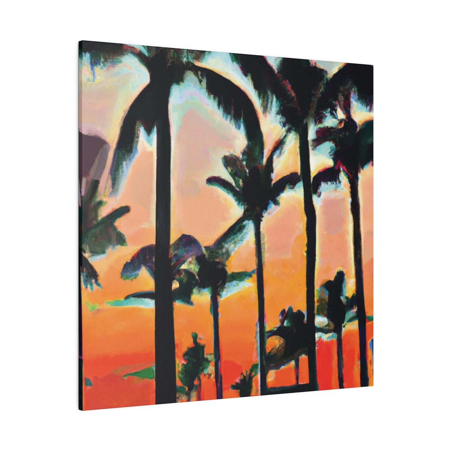 4891A - Miami Beach Sunset Painting Print | Miami | Beach | Sunset | Poster | Home Decor | Wall Art | Canvas