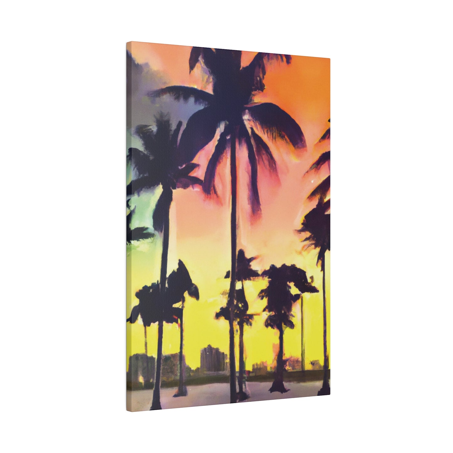 5608P - Miami Beach Sunset Painting Print | Miami | Beach | Sunset | Poster | Home Decor | Wall Art | Canvas