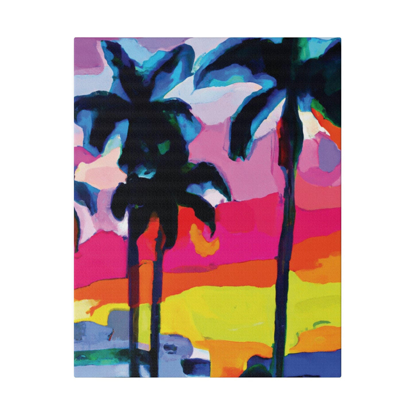 9342C - Miami Beach Sunset Painting Print | Miami | Beach | Sunset | Poster | Home Decor | Wall Art | Canvas