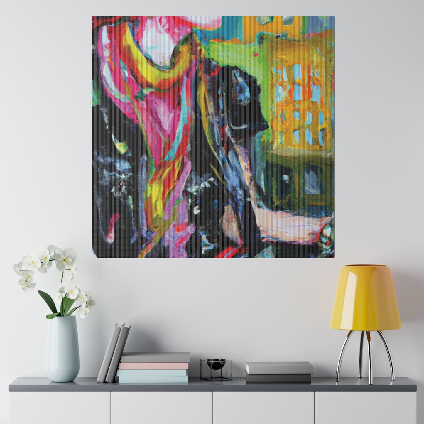 9896T - Rockstar Oil Painting Style Print | Poster | Home Decor | Wall Art | Music Art | Canvas