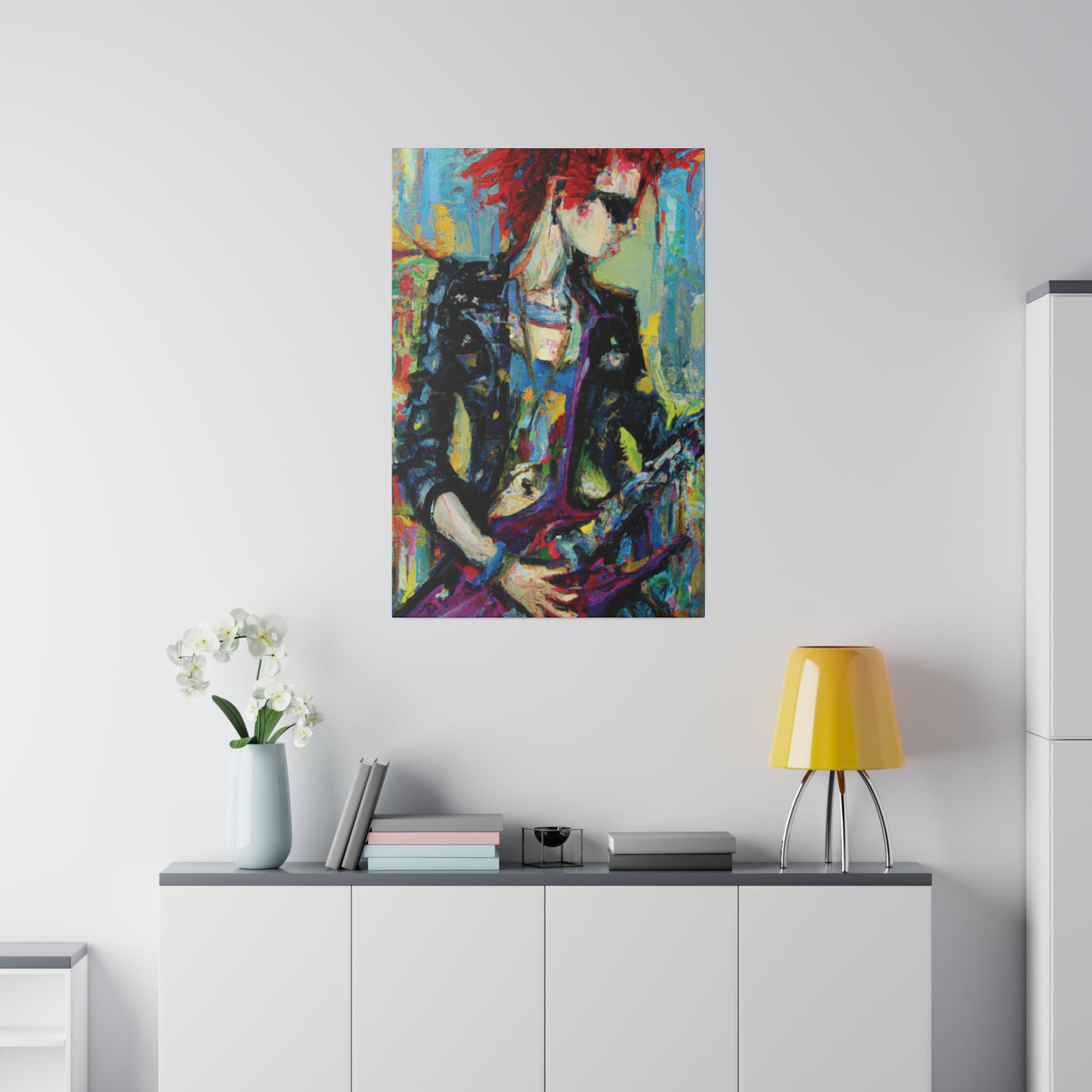9745J - Rockstar Oil Painting Style Print | Poster | Home Decor | Wall Art | Music Art | Canvas