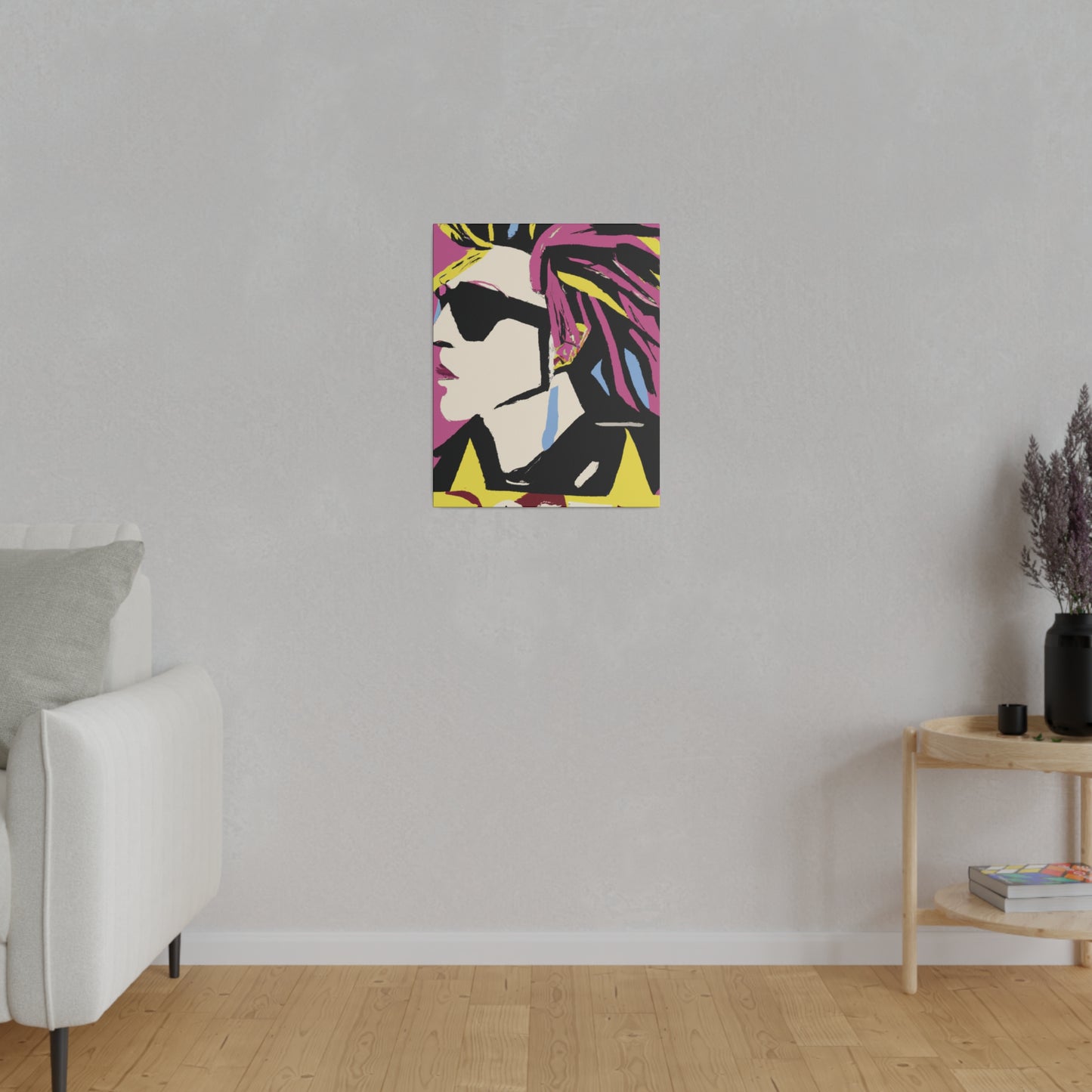 6201W - Rockstar Painting Print | Face | Abstract | Poster | Home Decor | Wall Art | Music Art | Canvas