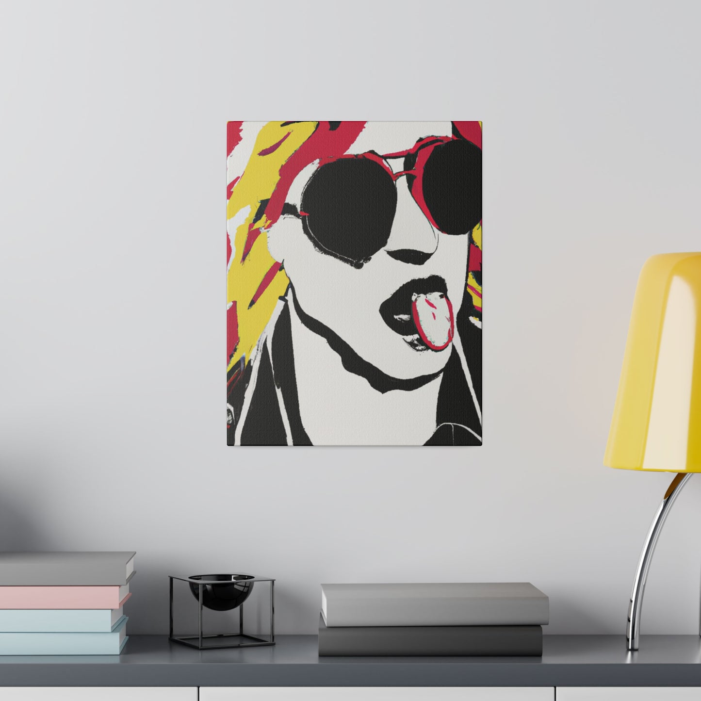 4851A - Rockstar Painting Print | Face | Abstract | Poster | Home Decor | Wall Art | Music Art | Canvas