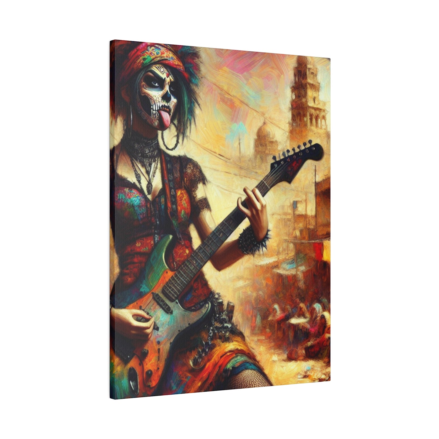 3752F - Rockstar Oil Painting Style Print | Poster | Home Decor | Wall Art | Music Art | Canvas