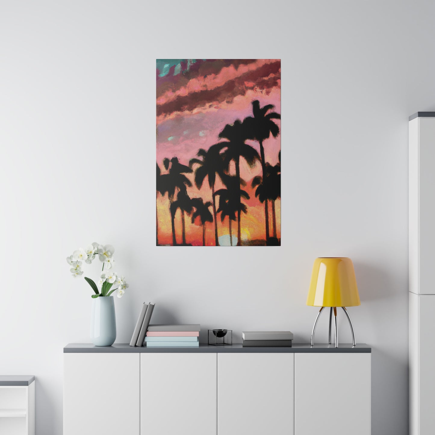 8559Q - Miami Beach Sunset Painting Print | Miami | Beach | Sunset | Poster | Home Decor | Wall Art | Canvas