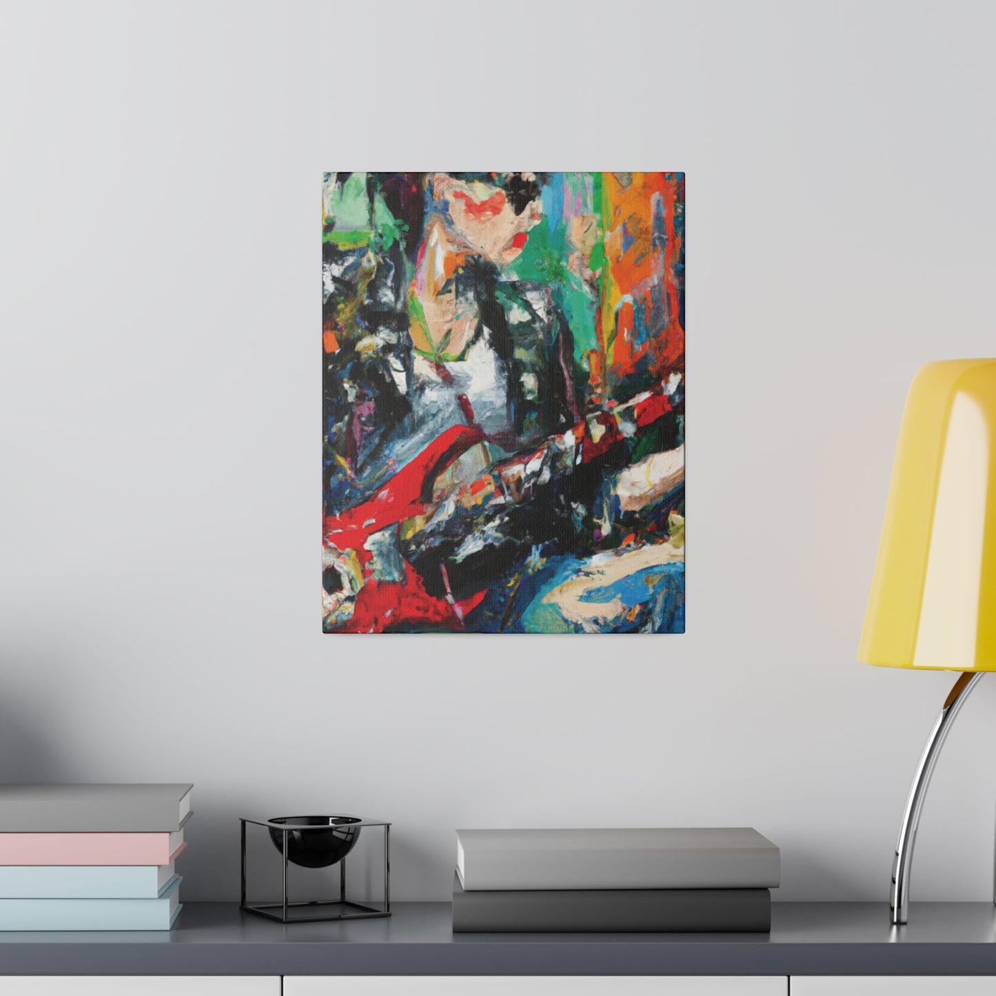 8390L - Rockstar Oil Painting Style Print | Poster | Home Decor | Wall Art | Music Art | Canvas