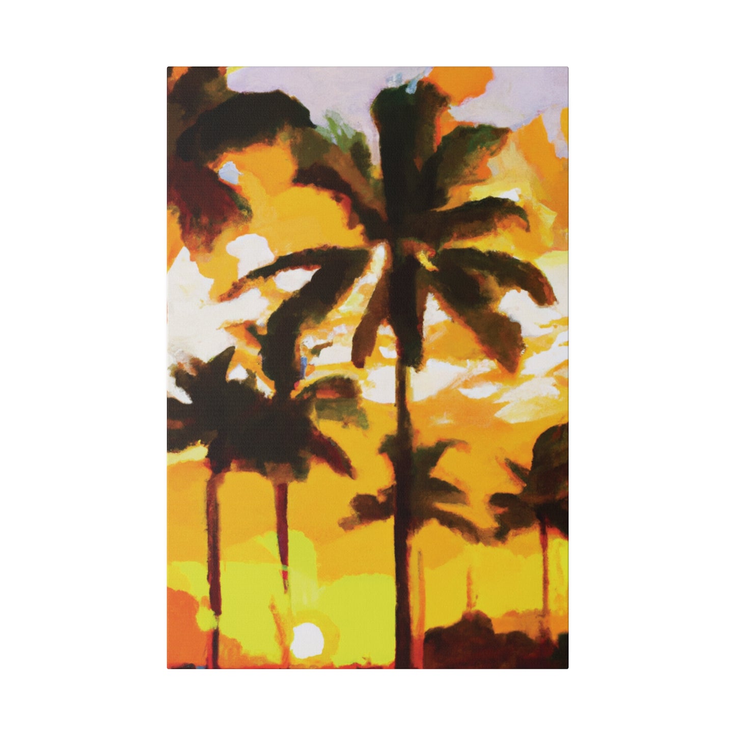 3197H - Miami Beach Sunset Painting Print | Miami | Beach | Sunset | Poster | Home Decor | Wall Art | Canvas