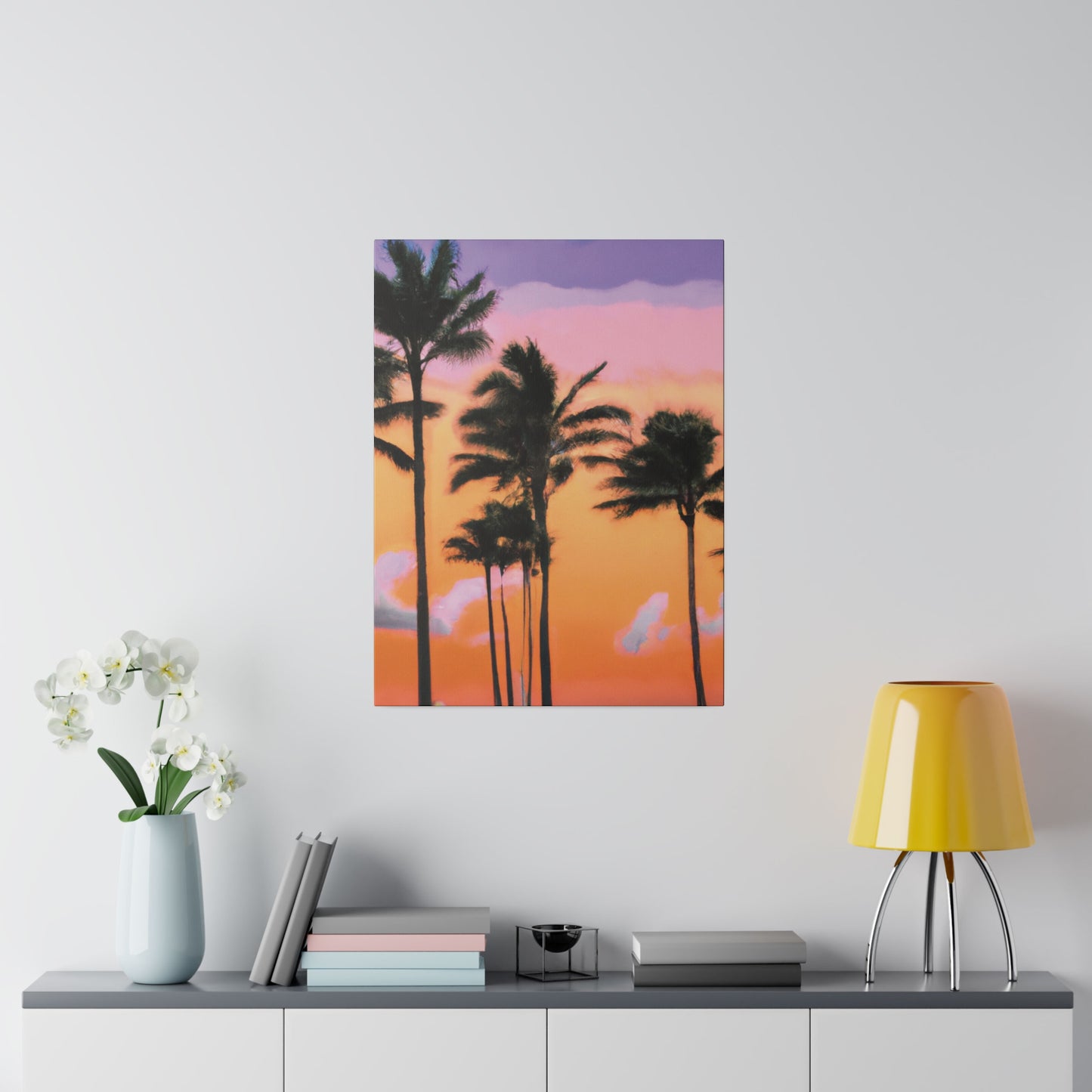 4126T - Miami Beach Sunset Painting Print | Miami | Beach | Sunset | Poster | Home Decor | Wall Art | Canvas