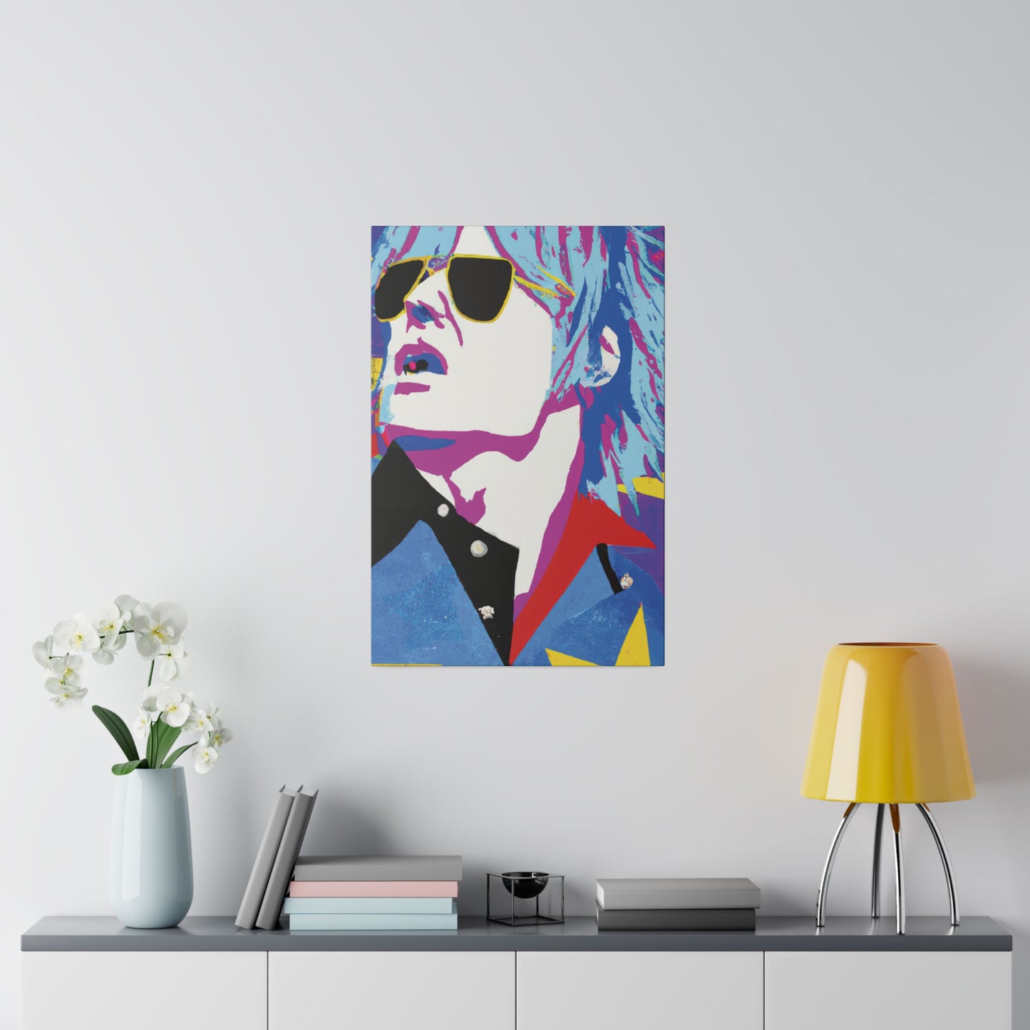 2808M - Rockstar Painting Print | Face | Abstract | Poster | Home Decor | Wall Art | Music Art | Canvas