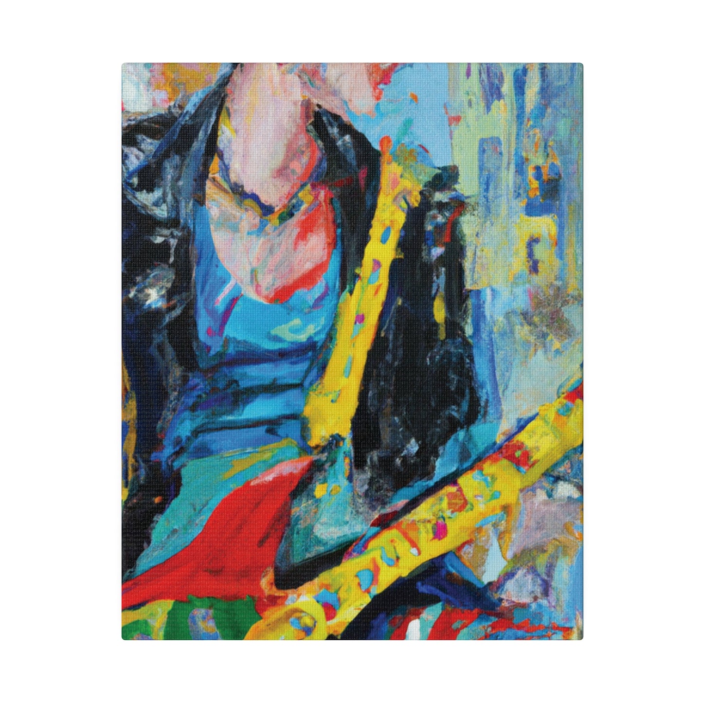 514Y - Rockstar Oil Painting Style Print | Poster | Home Decor | Wall Art | Music Art | Canvas