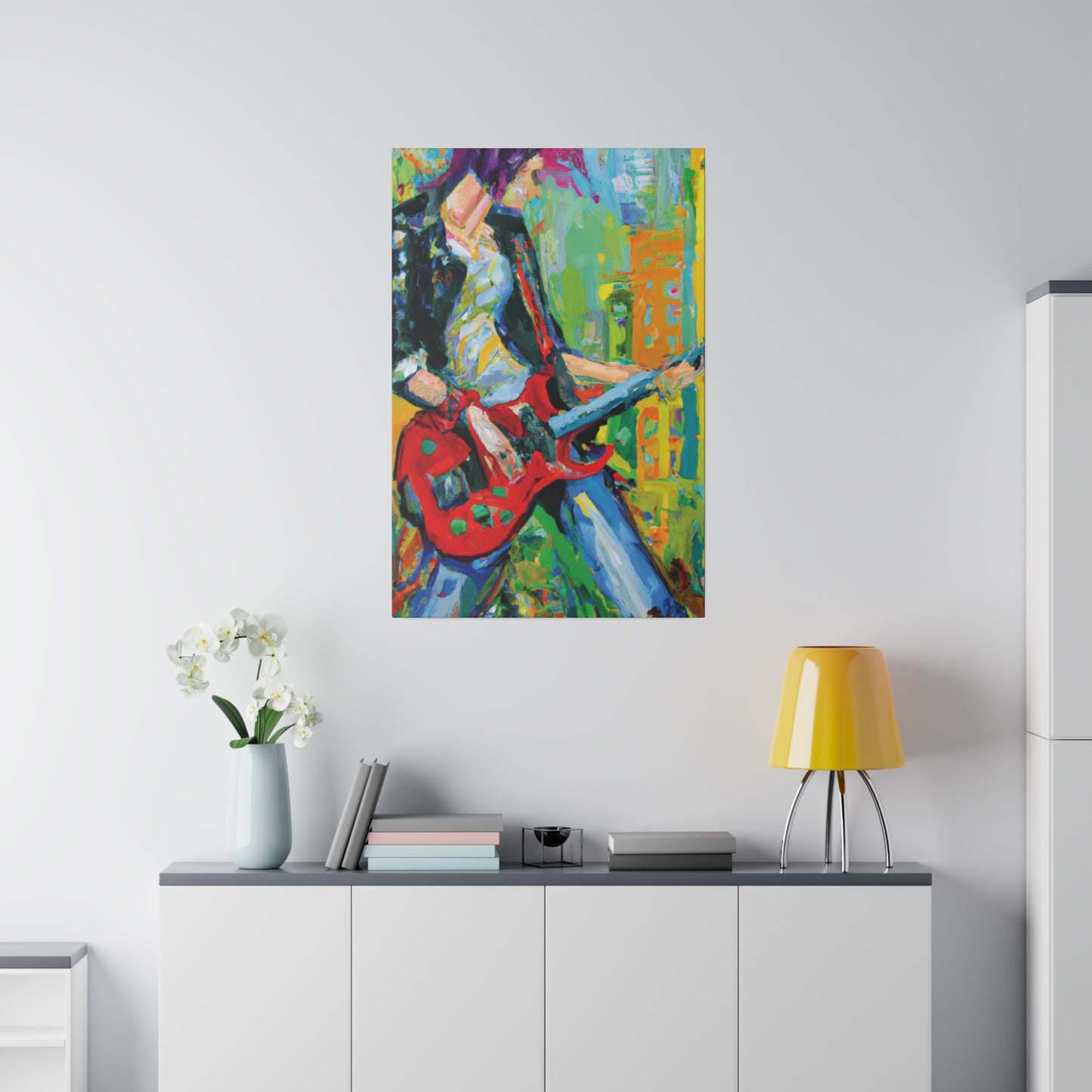 7369K - Rockstar Oil Painting Style Print | Poster | Home Decor | Wall Art | Music Art | Canvas