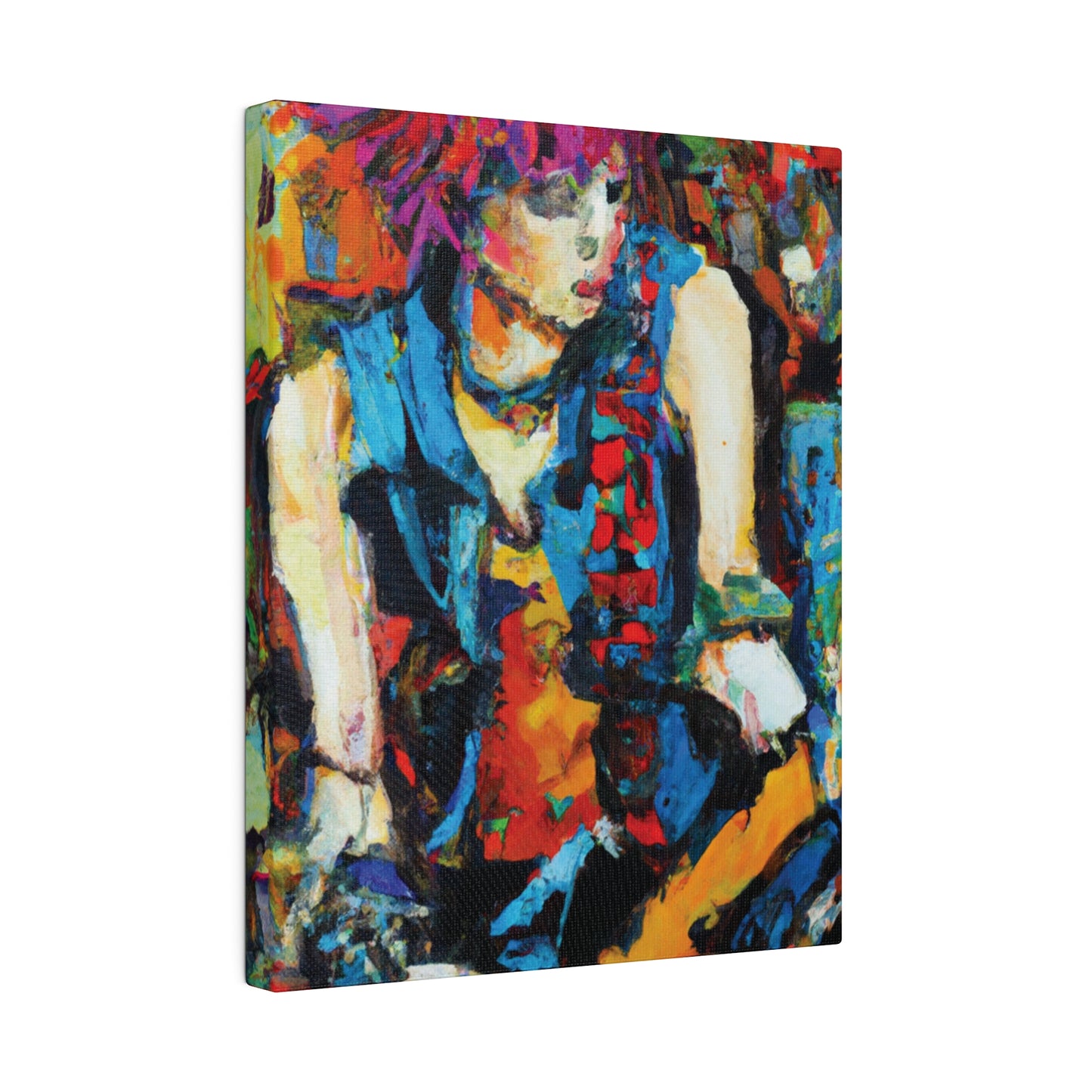 5373K - Rockstar Oil Painting Style Print | Poster | Home Decor | Wall Art | Music Art | Canvas