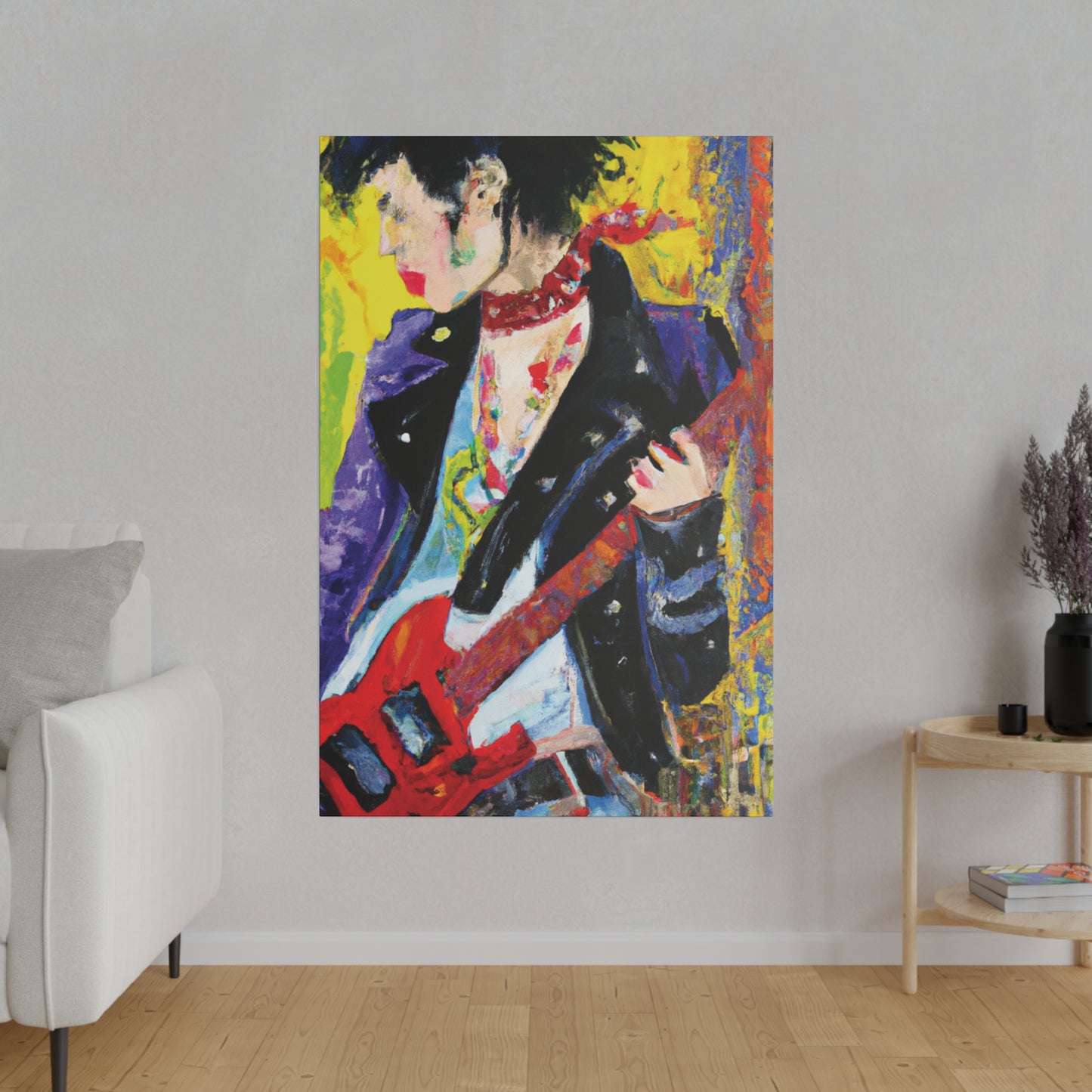 4600X - Rockstar Oil Painting Style Print | Poster | Home Decor | Wall Art | Music Art | Canvas