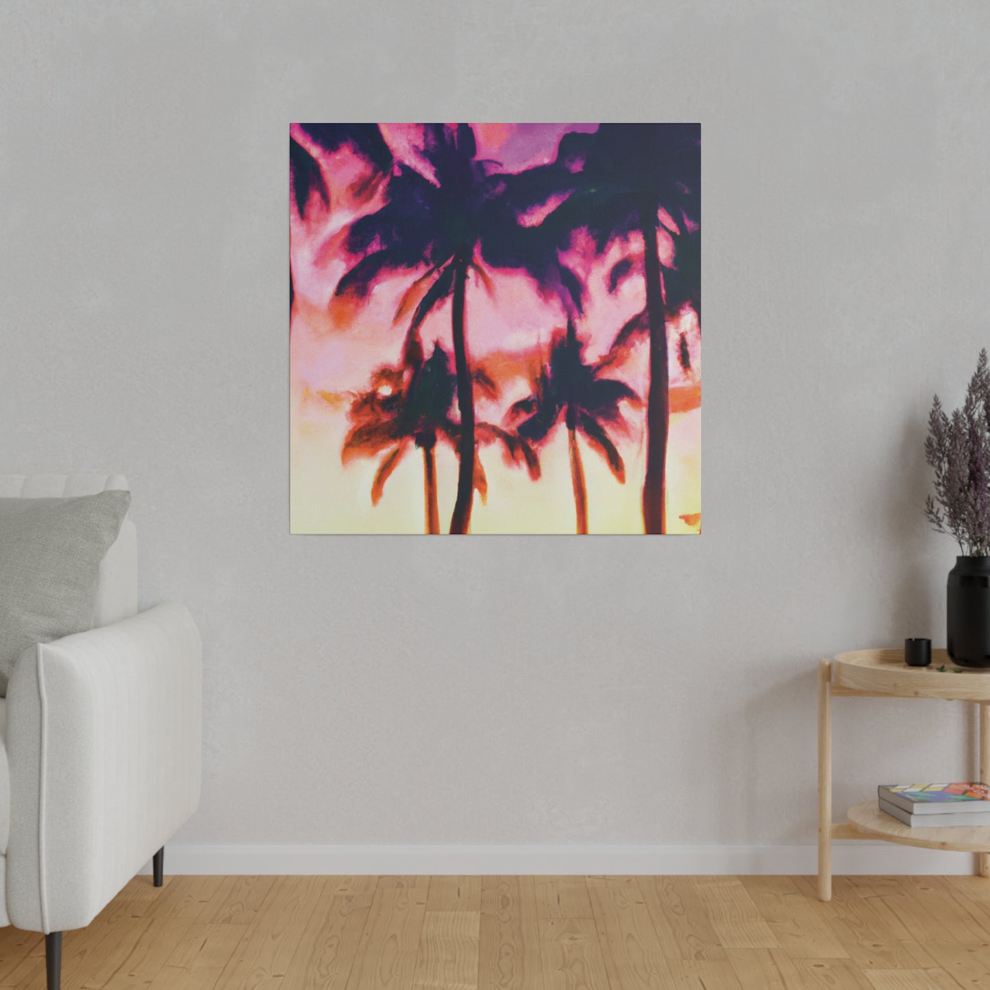 7266A - Miami Beach Sunset Painting Print | Miami | Beach | Sunset | Poster | Home Decor | Wall Art | Canvas