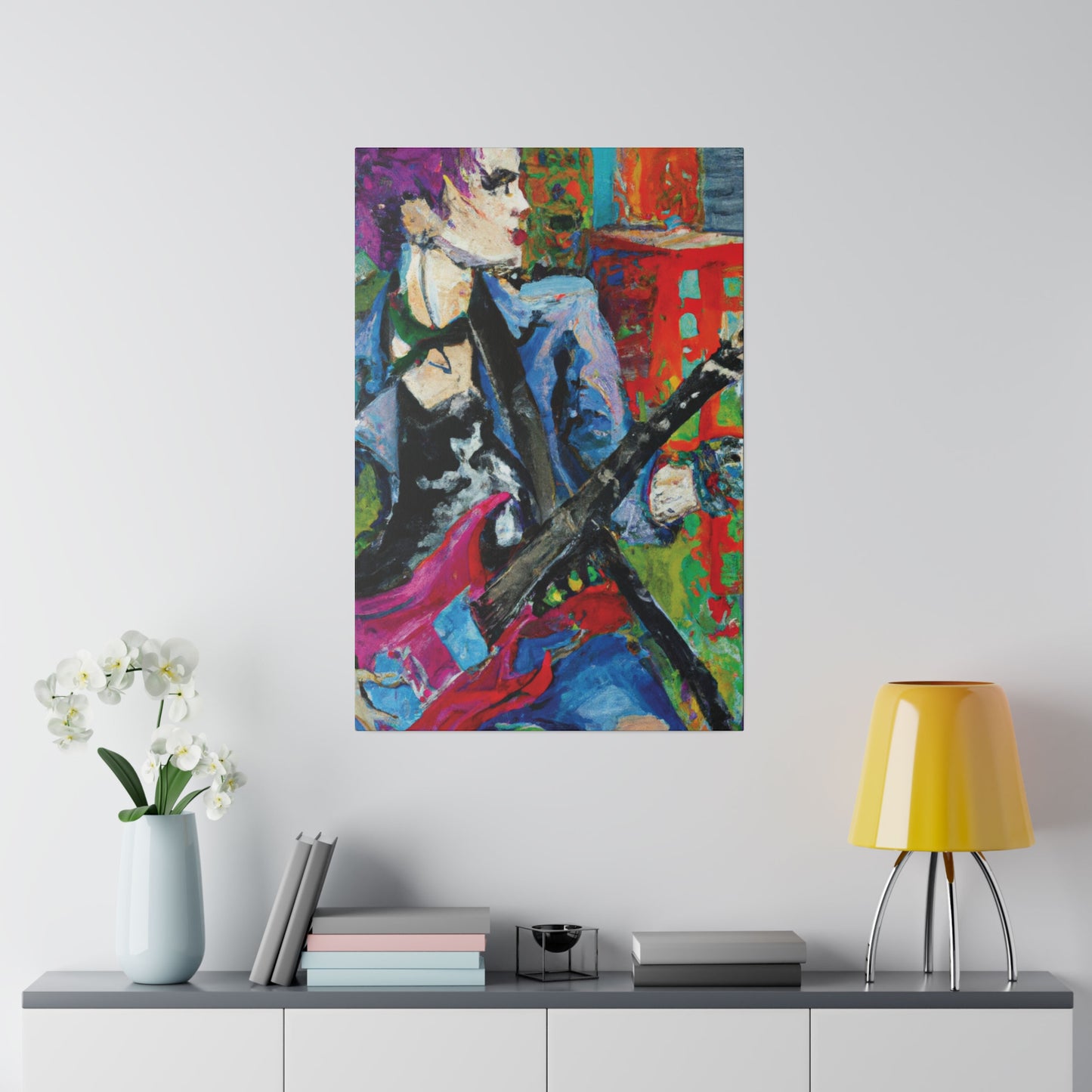9194H - Rockstar Oil Painting Style Print | Poster | Home Decor | Wall Art | Music Art | Canvas