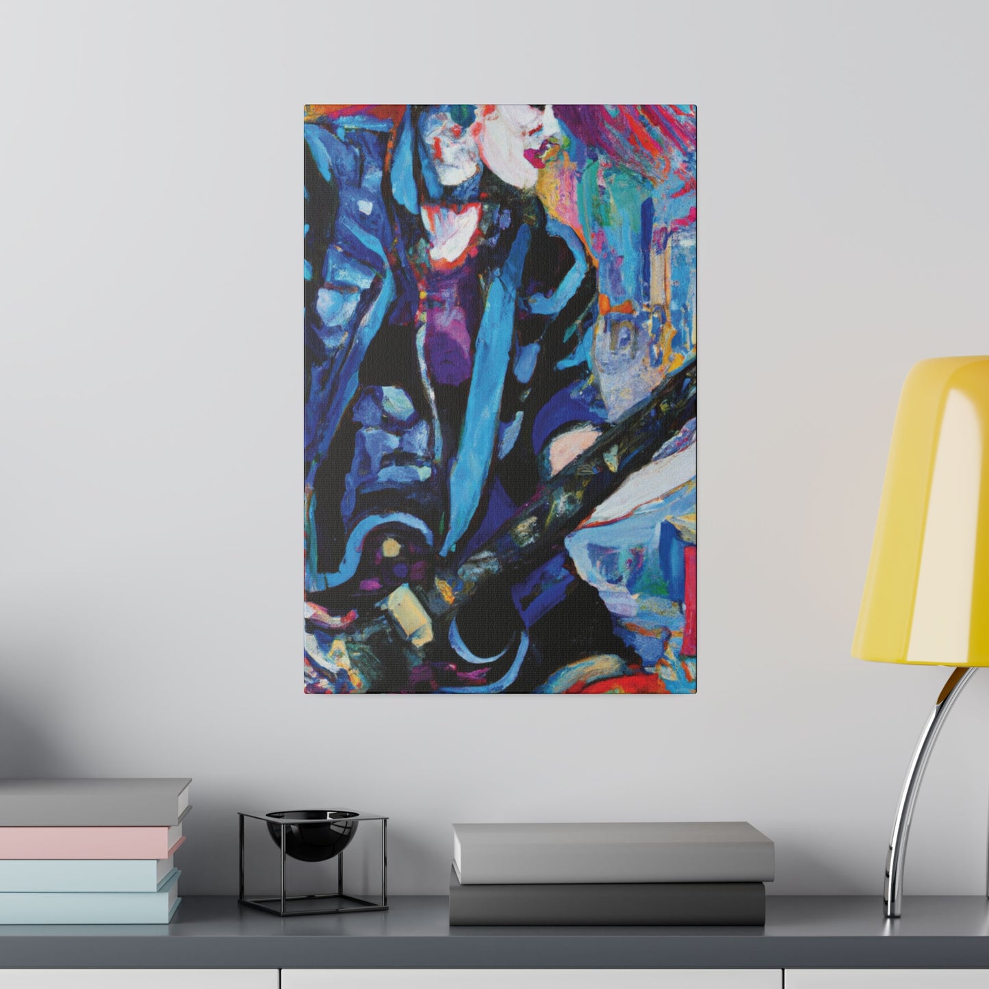 7204K - Rockstar Oil Painting Style Print | Poster | Home Decor | Wall Art | Music Art | Canvas