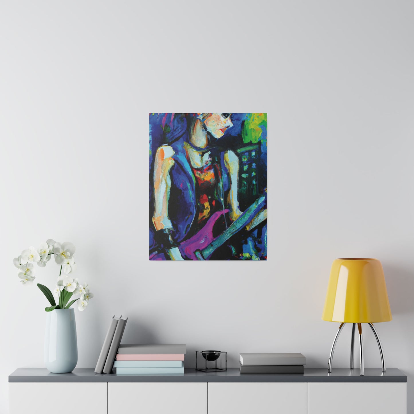 4374G - Rockstar Oil Painting Style Print | Poster | Home Decor | Wall Art | Music Art | Canvas