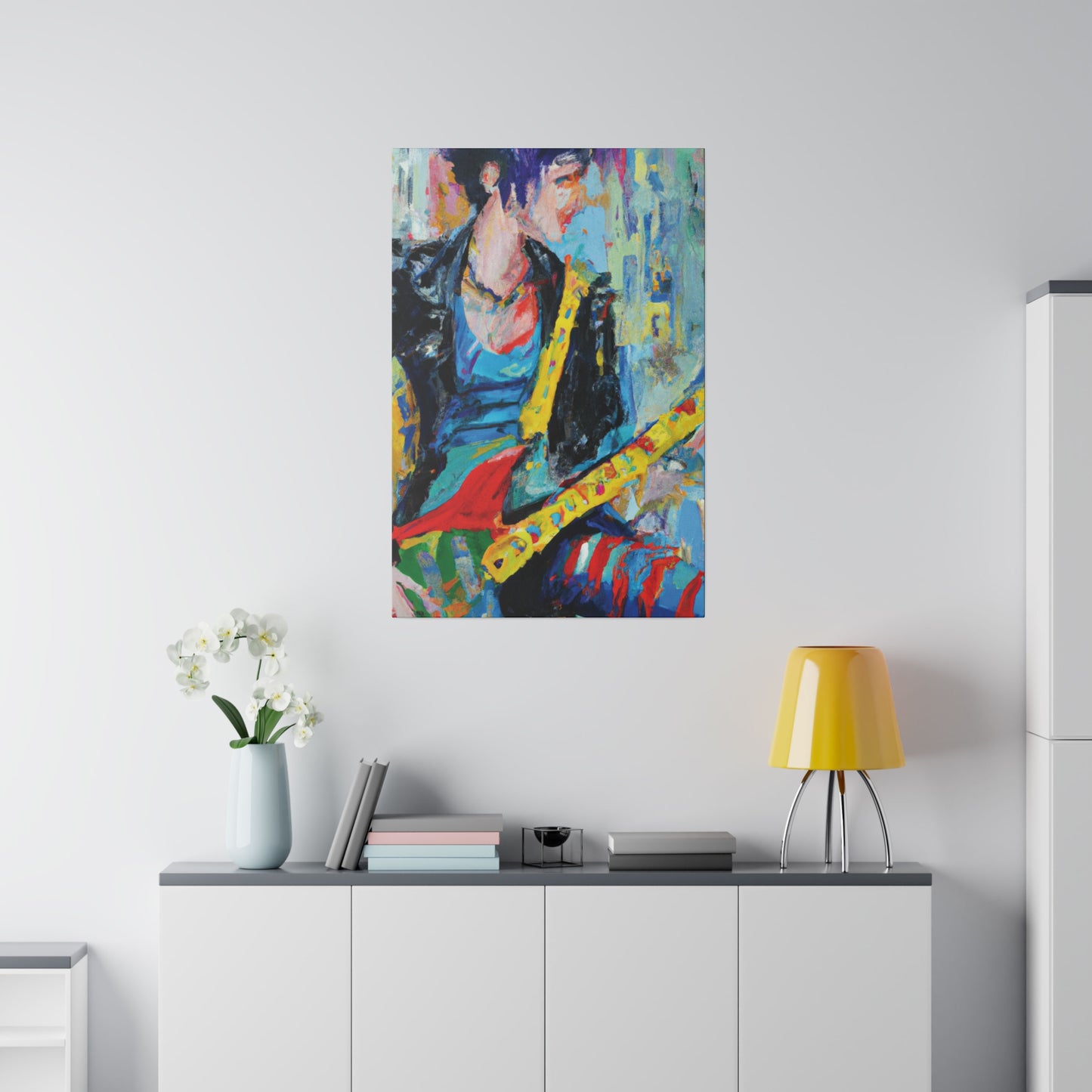 514Y - Rockstar Oil Painting Style Print | Poster | Home Decor | Wall Art | Music Art | Canvas