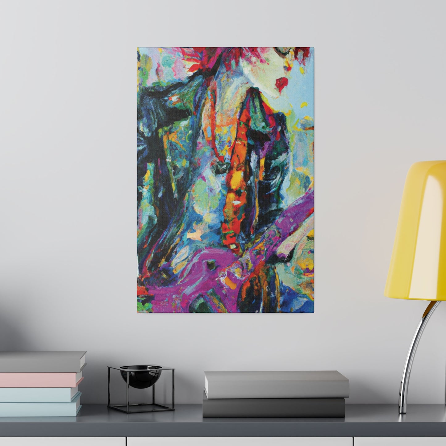 9351Q - Rockstar Oil Painting Style Print | Poster | Home Decor | Wall Art | Music Art | Canvas