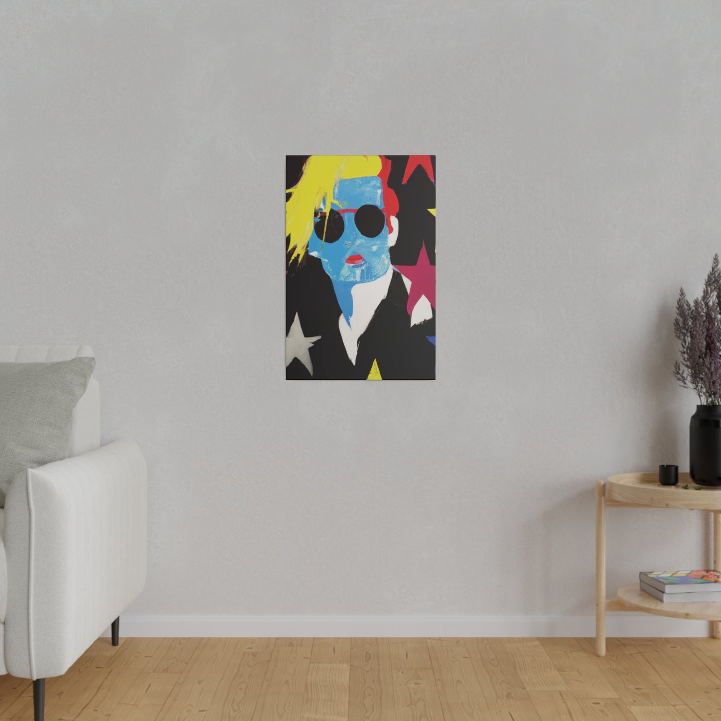 9993U - Rockstar Painting Print | Face | Abstract | Poster | Home Decor | Wall Art | Music Art | Canvas