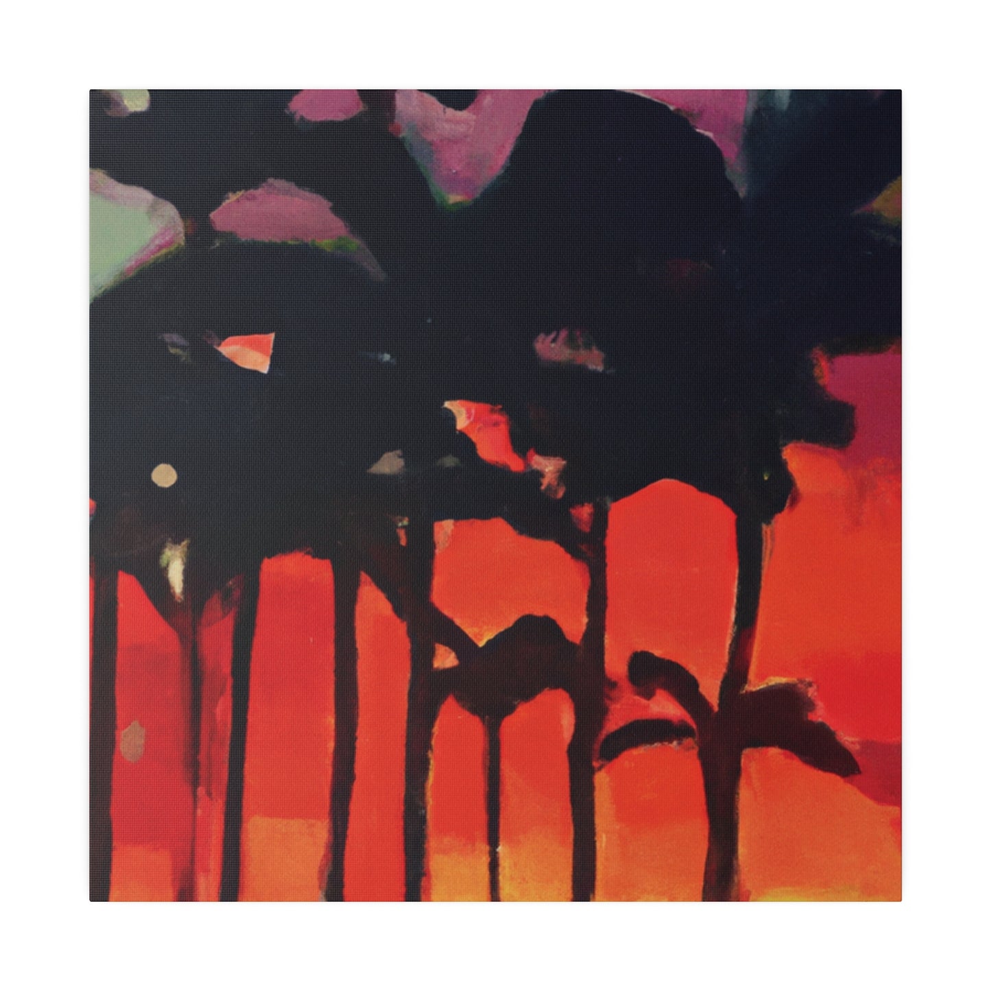 9653K - Miami Beach Sunset Painting Print | Miami | Beach | Sunset | Poster | Home Decor | Wall Art | Canvas