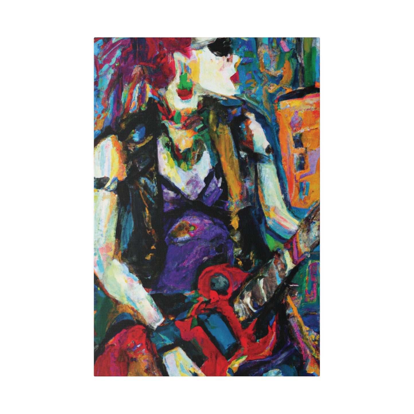 6874R - Rockstar Oil Painting Style Print | Poster | Home Decor | Wall Art | Music Art | Canvas