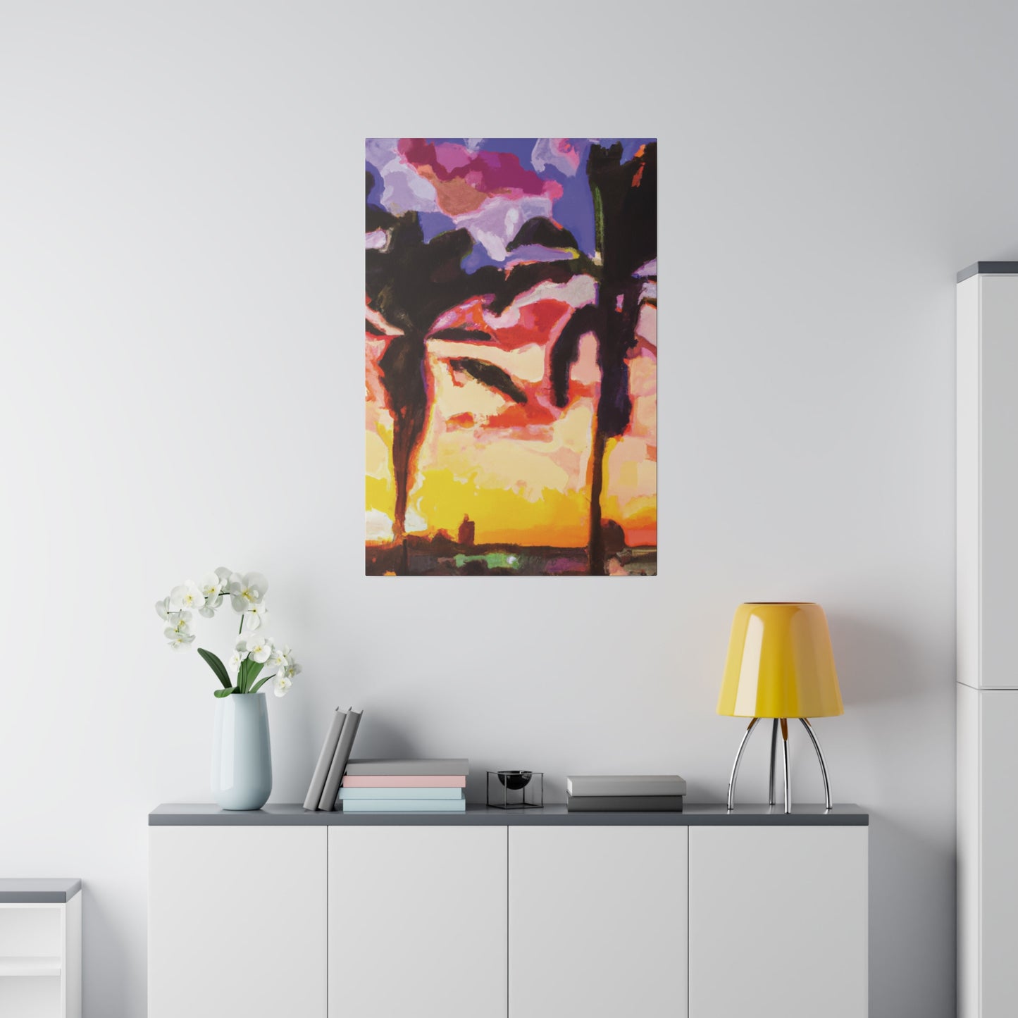 1138H - Miami Beach Sunset Painting Print | Miami | Beach | Sunset | Poster | Home Decor | Wall Art | Canvas