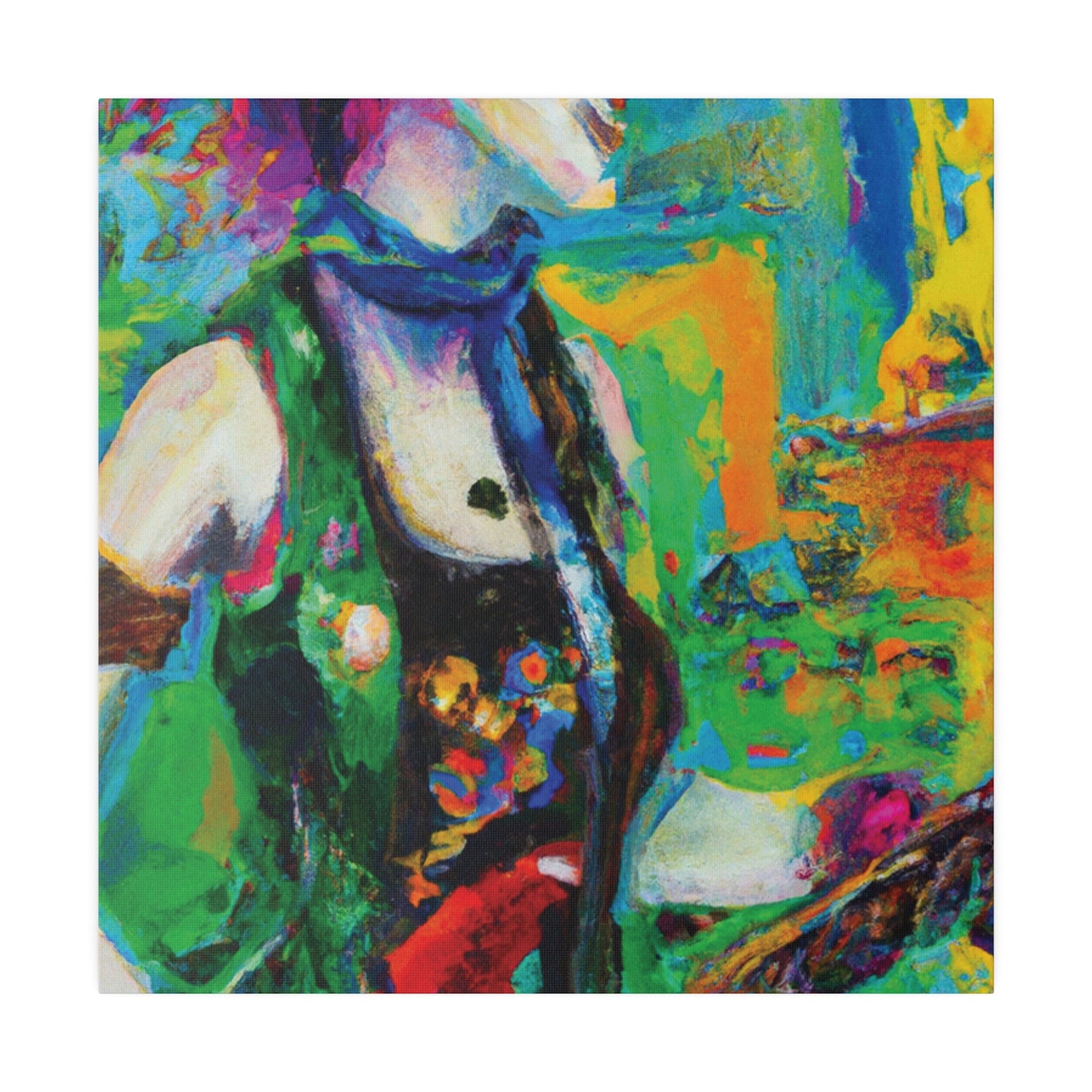 3467C - Rockstar Oil Painting Style Print | Poster | Home Decor | Wall Art | Music Art | Canvas