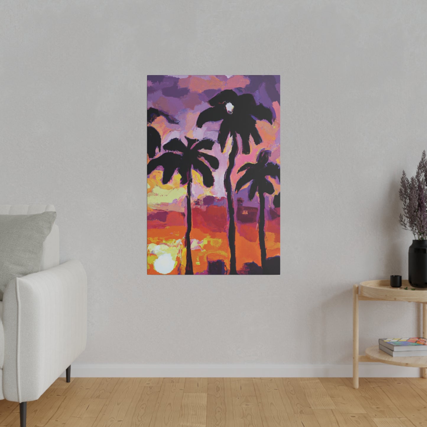 7449F - Miami Beach Sunset Painting Print | Miami | Beach | Sunset | Poster | Home Decor | Wall Art | Canvas