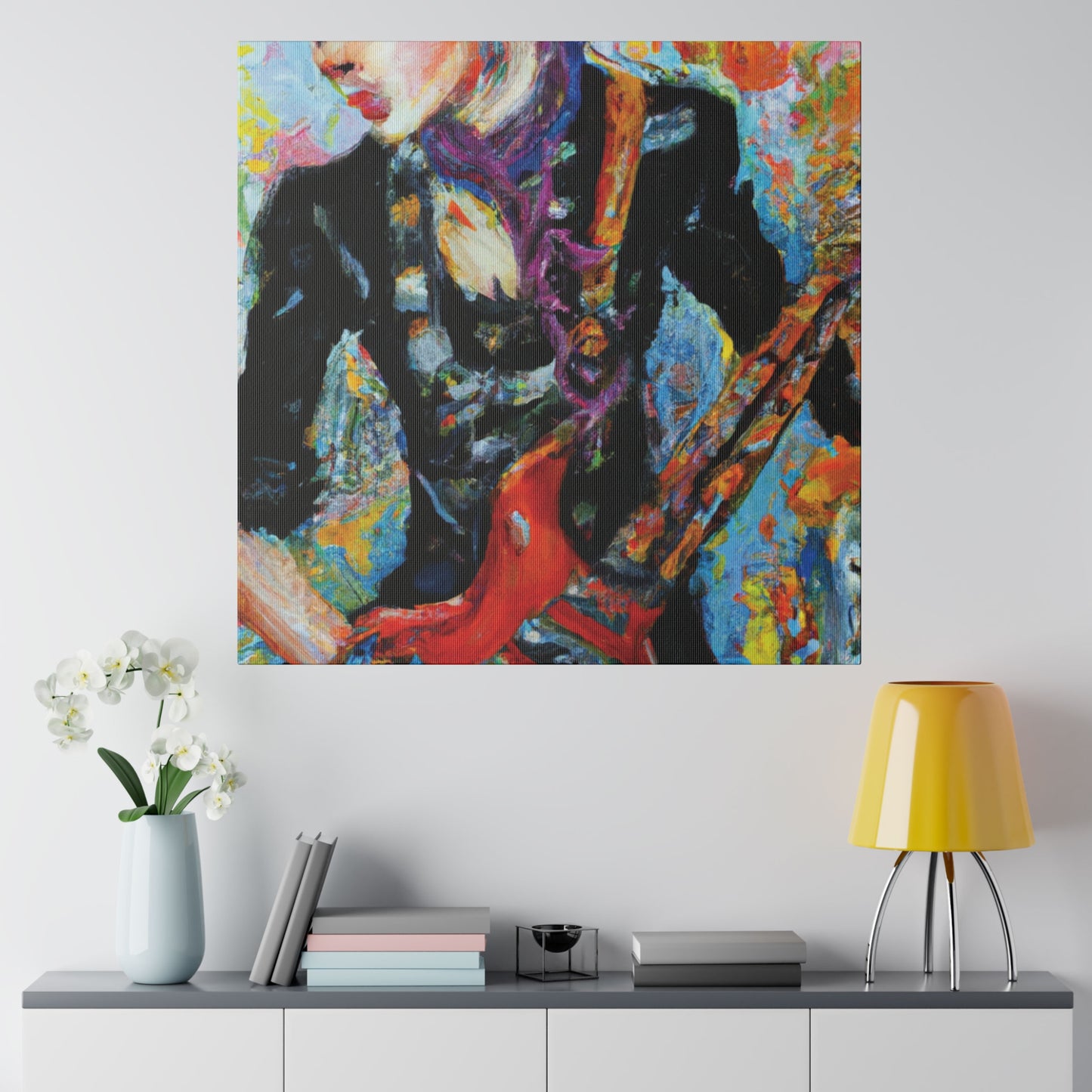 7123G - Rockstar Oil Painting Style Print | Poster | Home Decor | Wall Art | Music Art | Canvas
