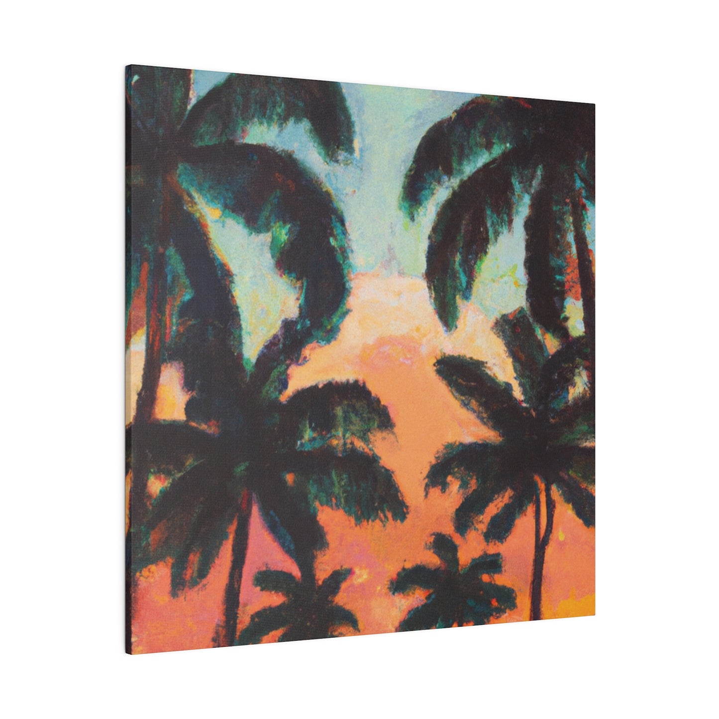 2854A - Miami Beach Sunset Painting Print | Miami | Beach | Sunset | Poster | Home Decor | Wall Art | Canvas