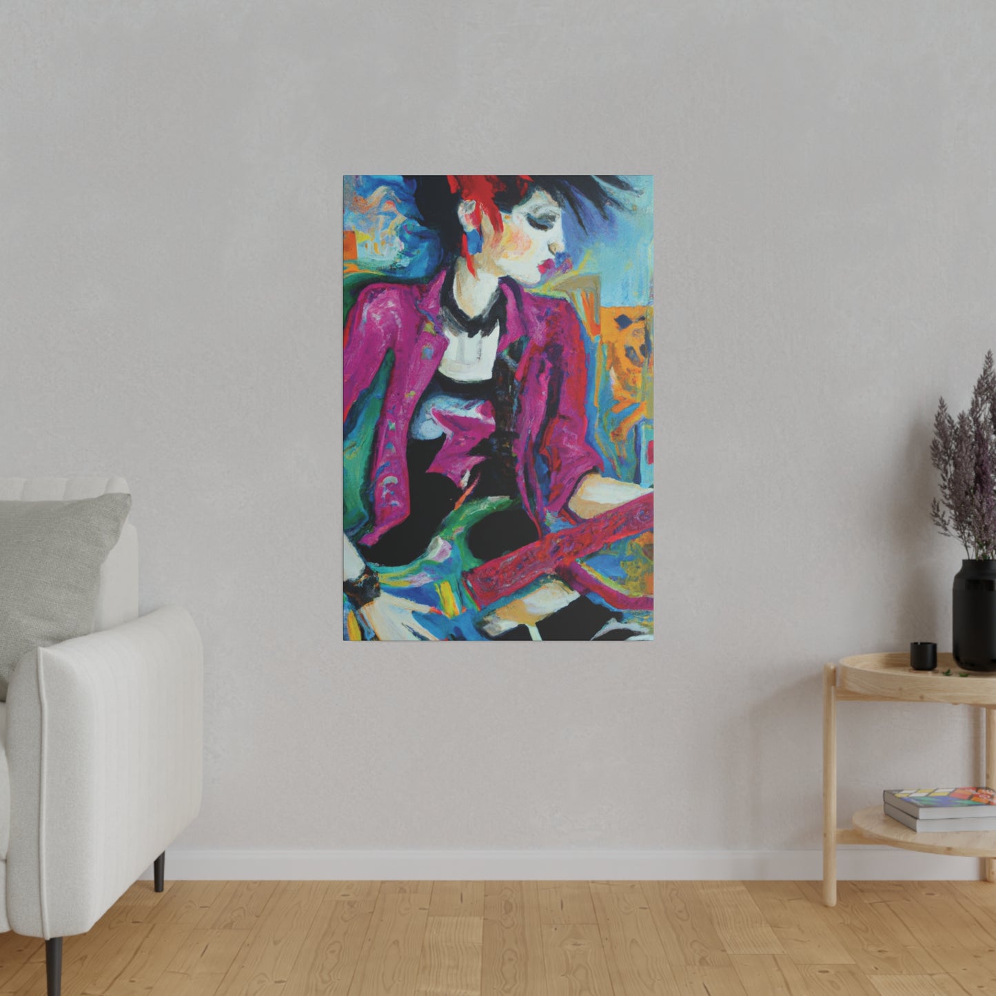 2711A - Rockstar Oil Painting Style Print | Poster | Home Decor | Wall Art | Music Art | Canvas