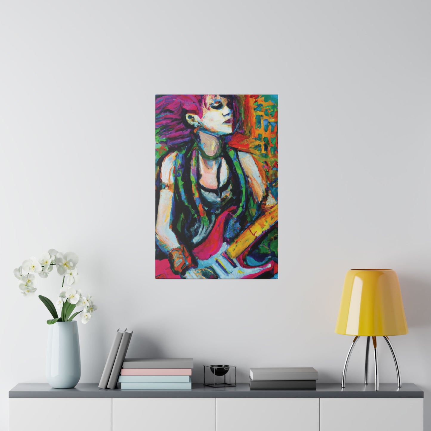 9572N - Rockstar Oil Painting Style Print | Poster | Home Decor | Wall Art | Music Art | Canvas